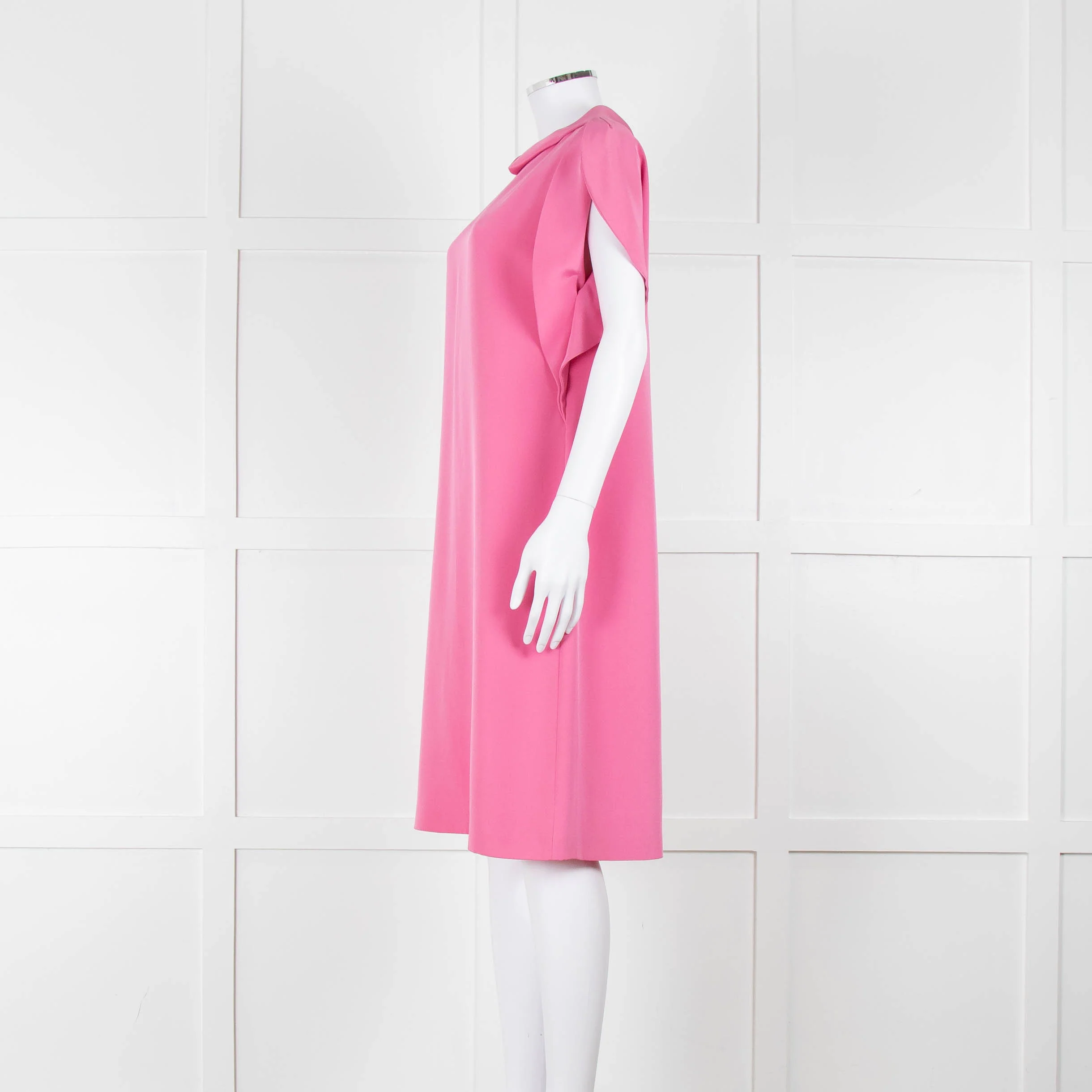 Etro Bubblegum Pink Draped Sleeve Shift Dress - Image 7