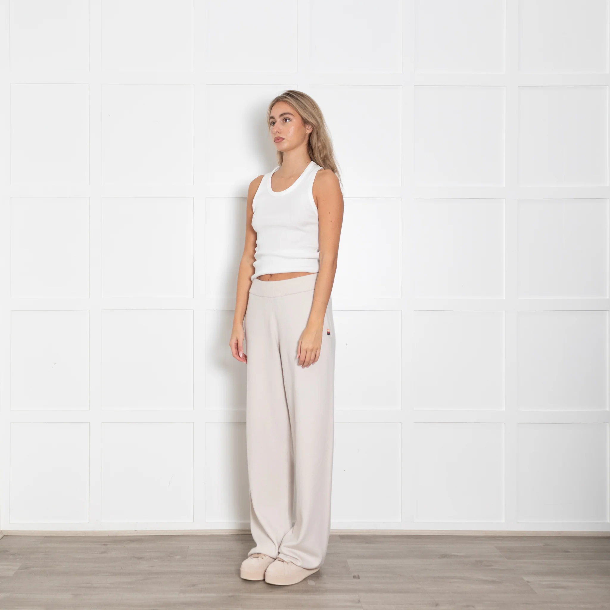 Extreme Cashmere Zubon Cream Cashmere Joggers - Image 3