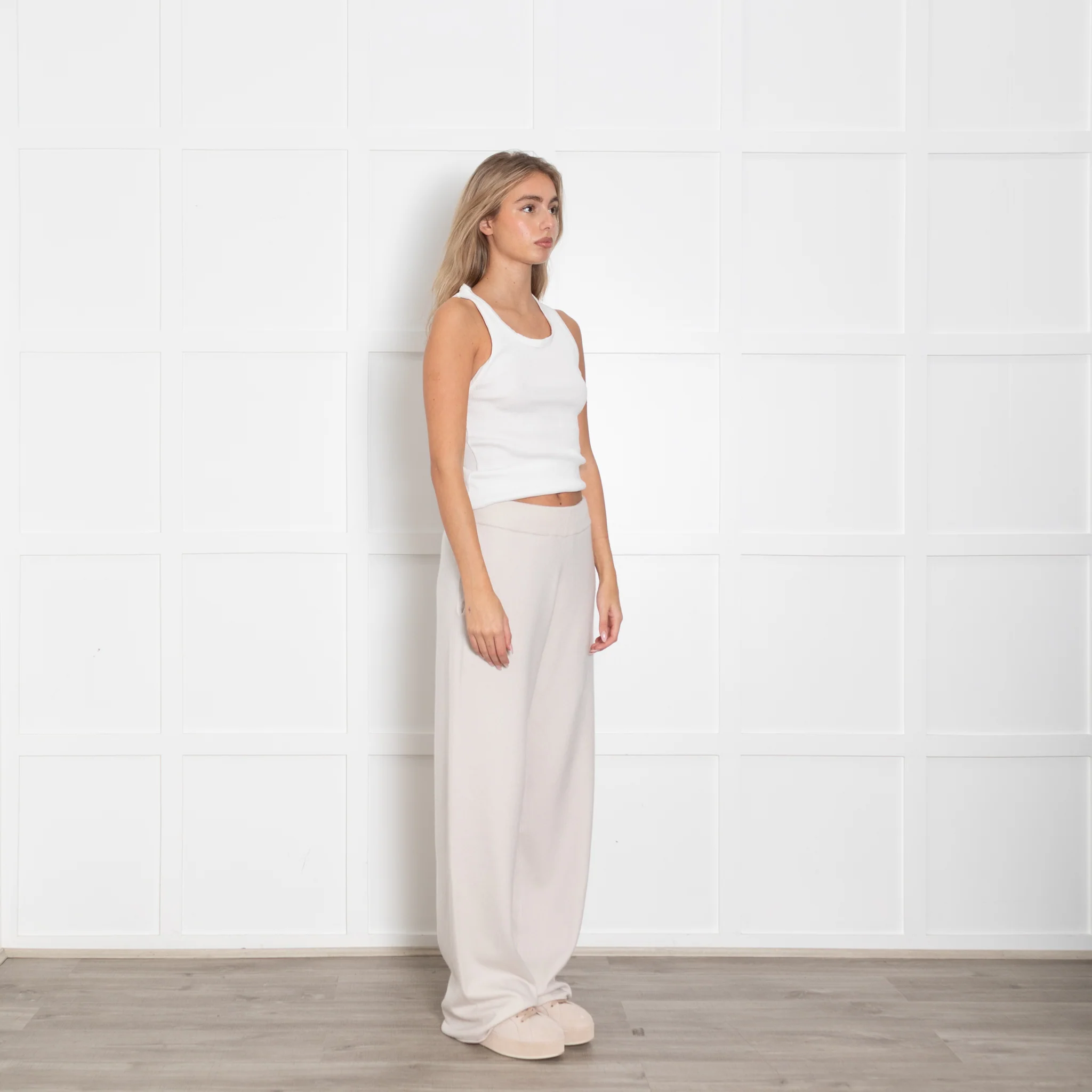 Extreme Cashmere Zubon Cream Cashmere Joggers - Image 4