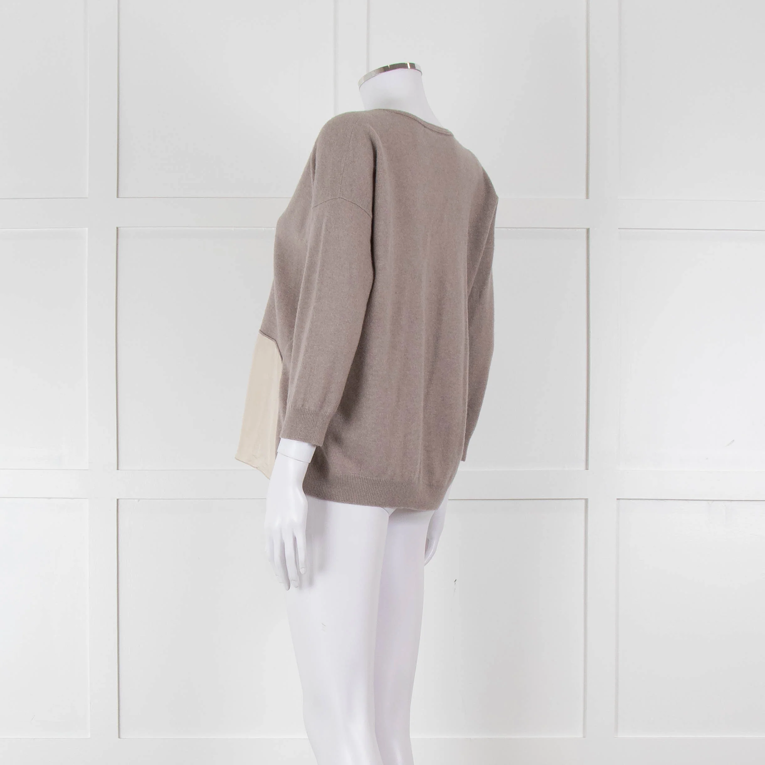 Fabiana Filippi Beige V-Neck Cashmere Blend Sweater - Image 6