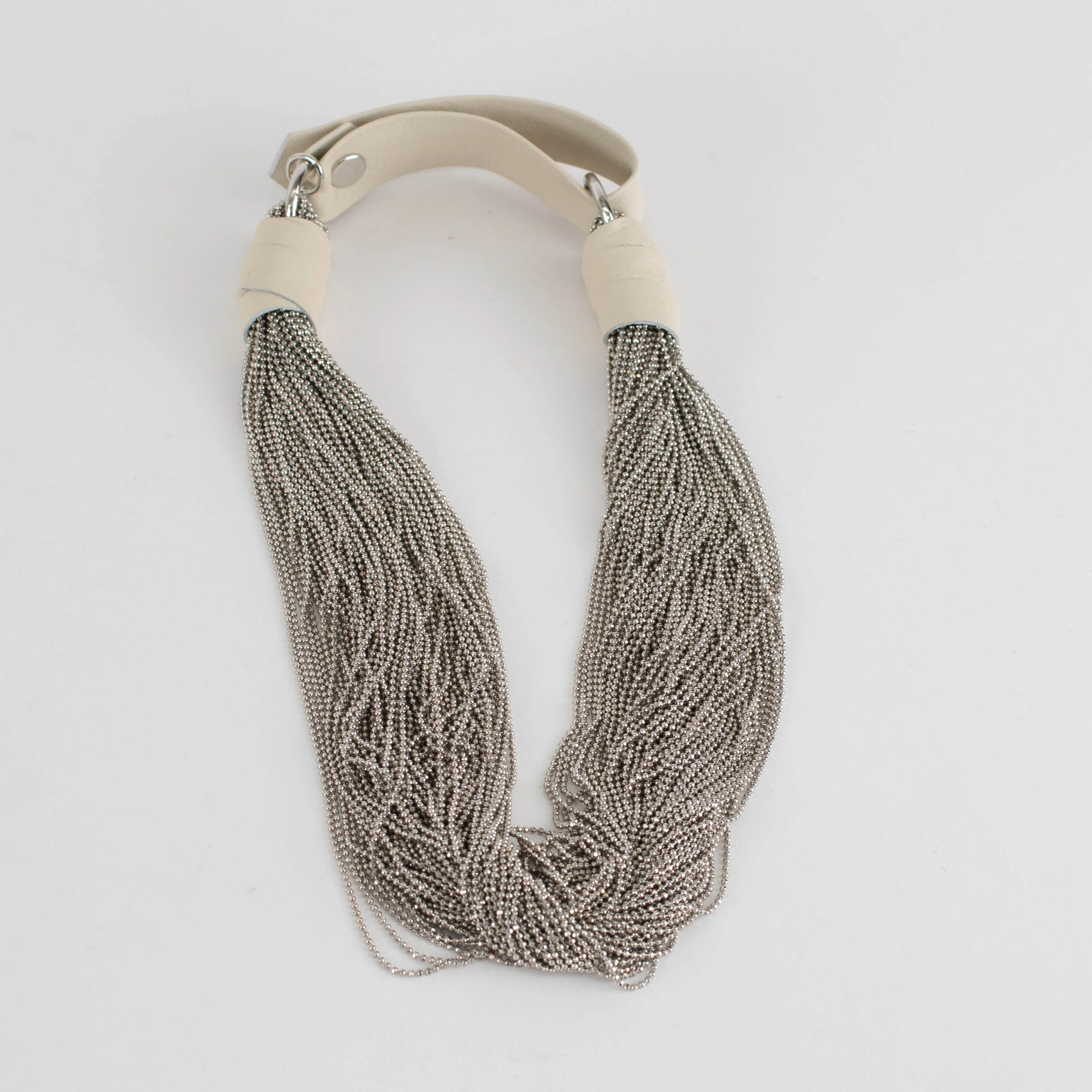 Fabiana Filippi Cream Silver Chain Choker - Image 5