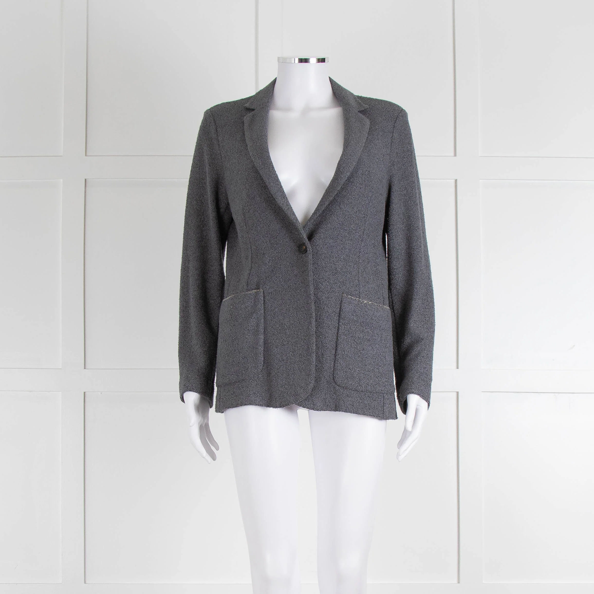 Fabiana Filippi Grey Soft Knitted Jacket