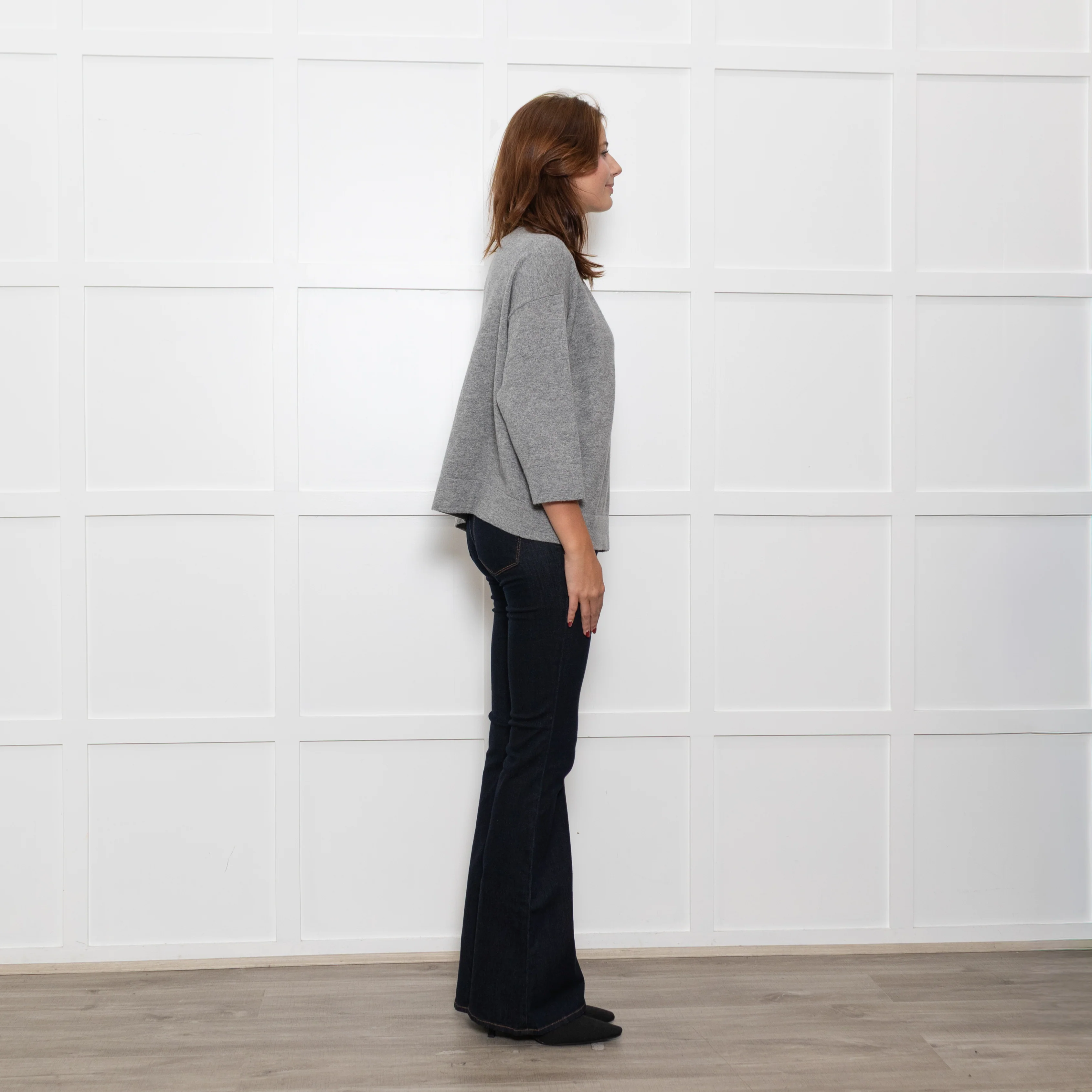 Fabiana Filippi Grey Wool Oversized Pocket Detail Sweater - Image 6