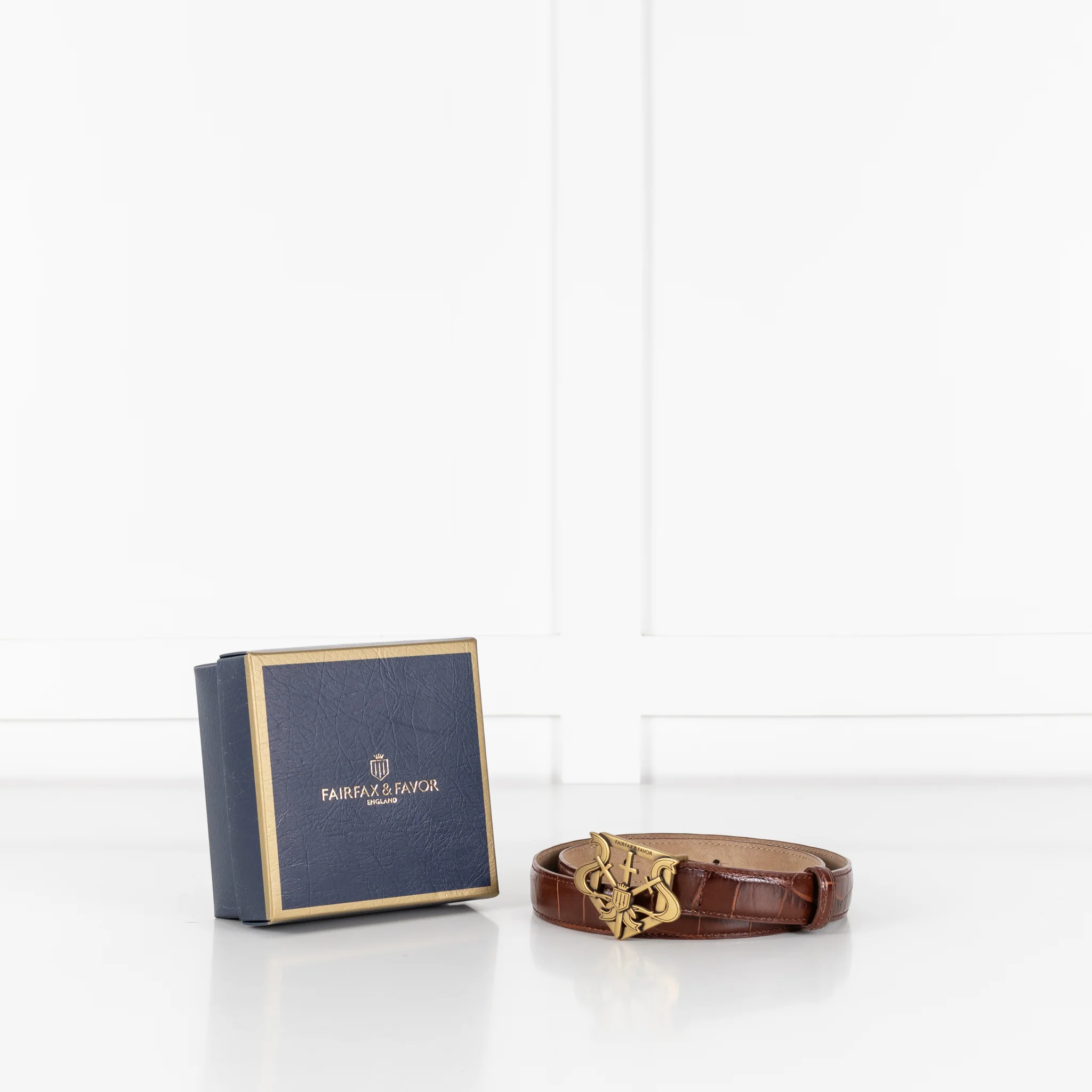 Fairfax And Favour Brown Belt With Brass Buckle - Image 3