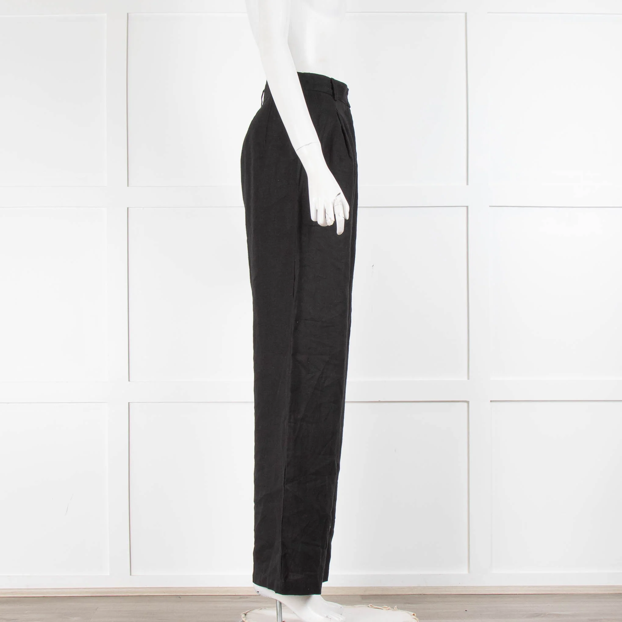 Faithful The Brand Black Linen Flared Trousers - Image 2