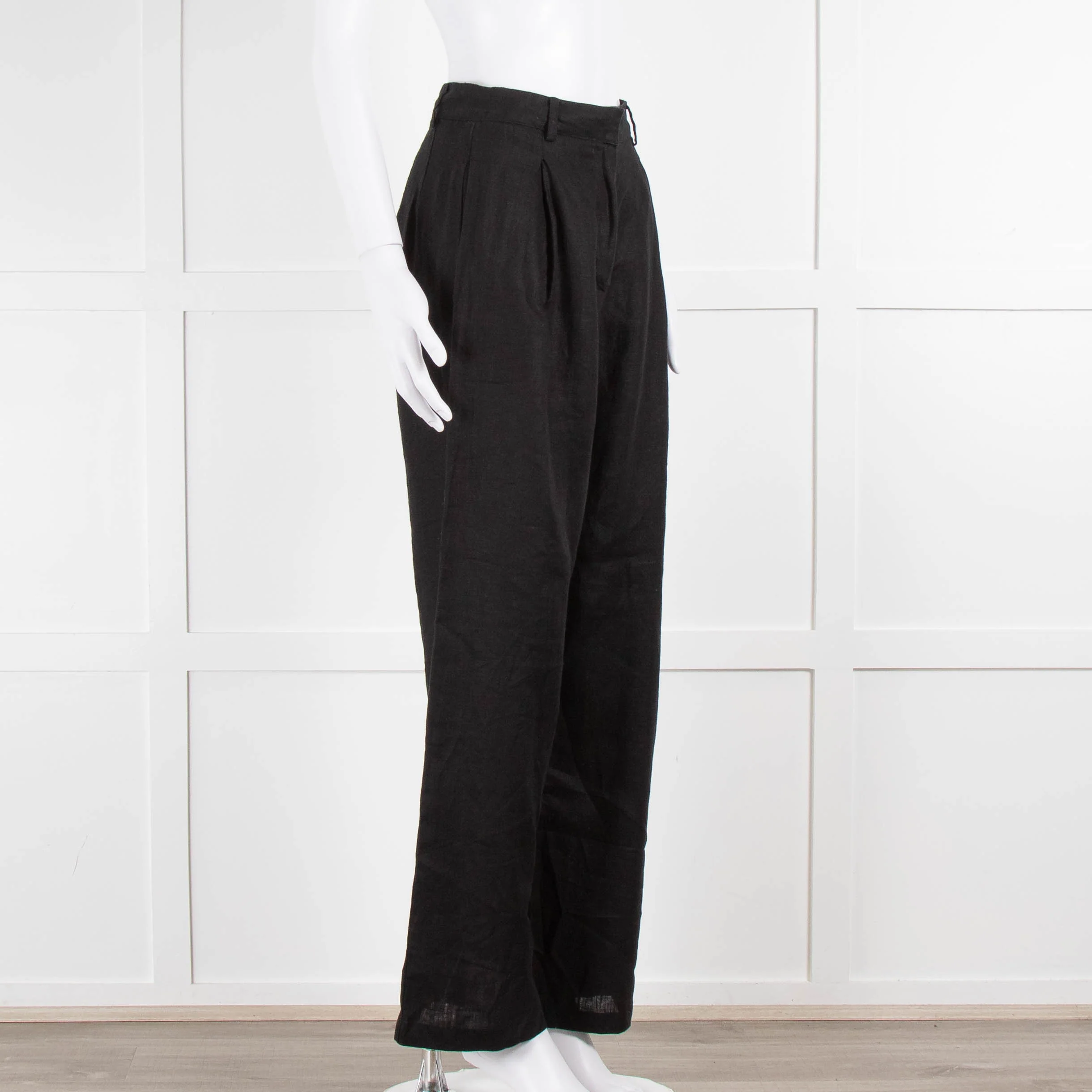 Faithful The Brand Black Linen Trousers - Image 2
