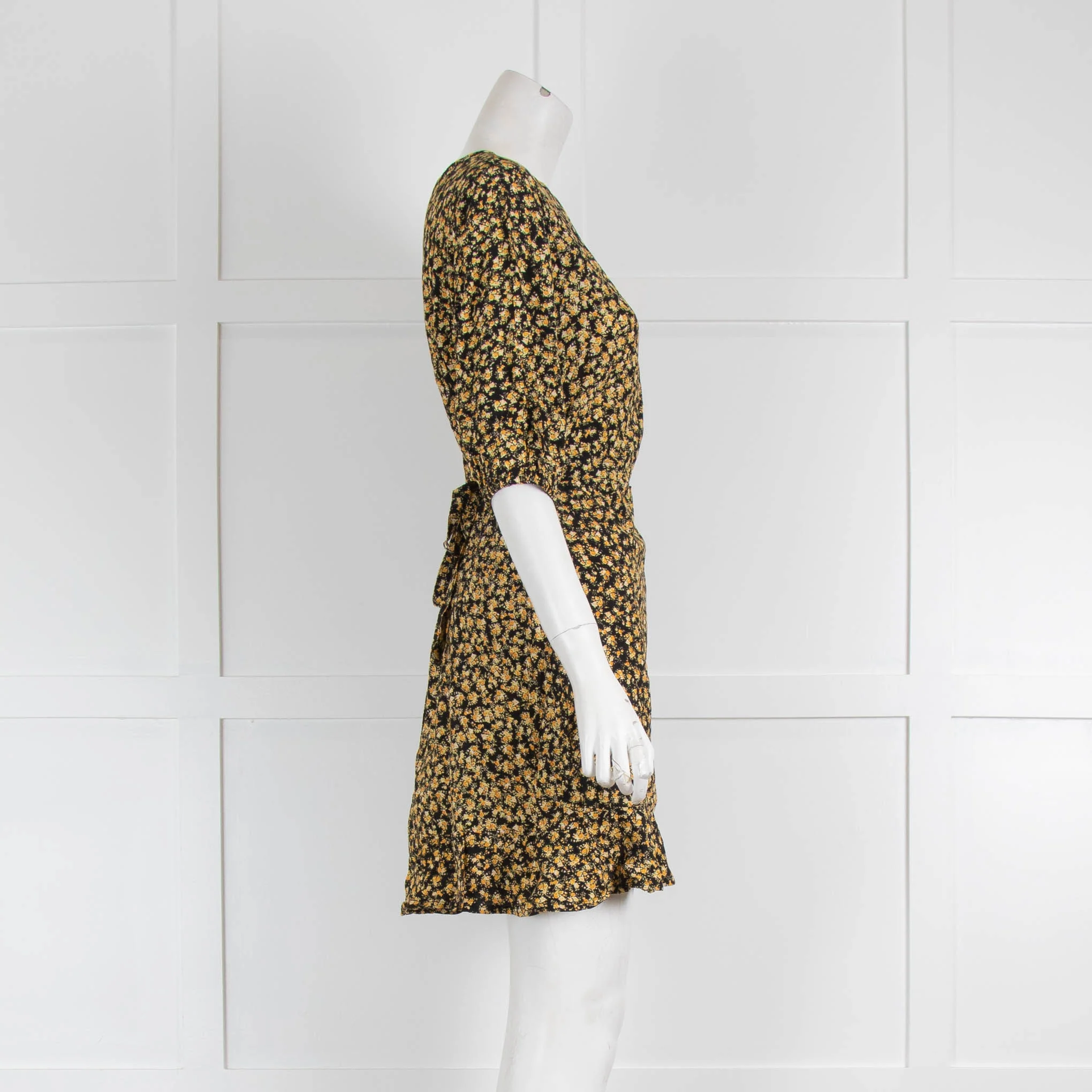 Faithful The Brand Black with Yellow Floral Print Dress - Image 2