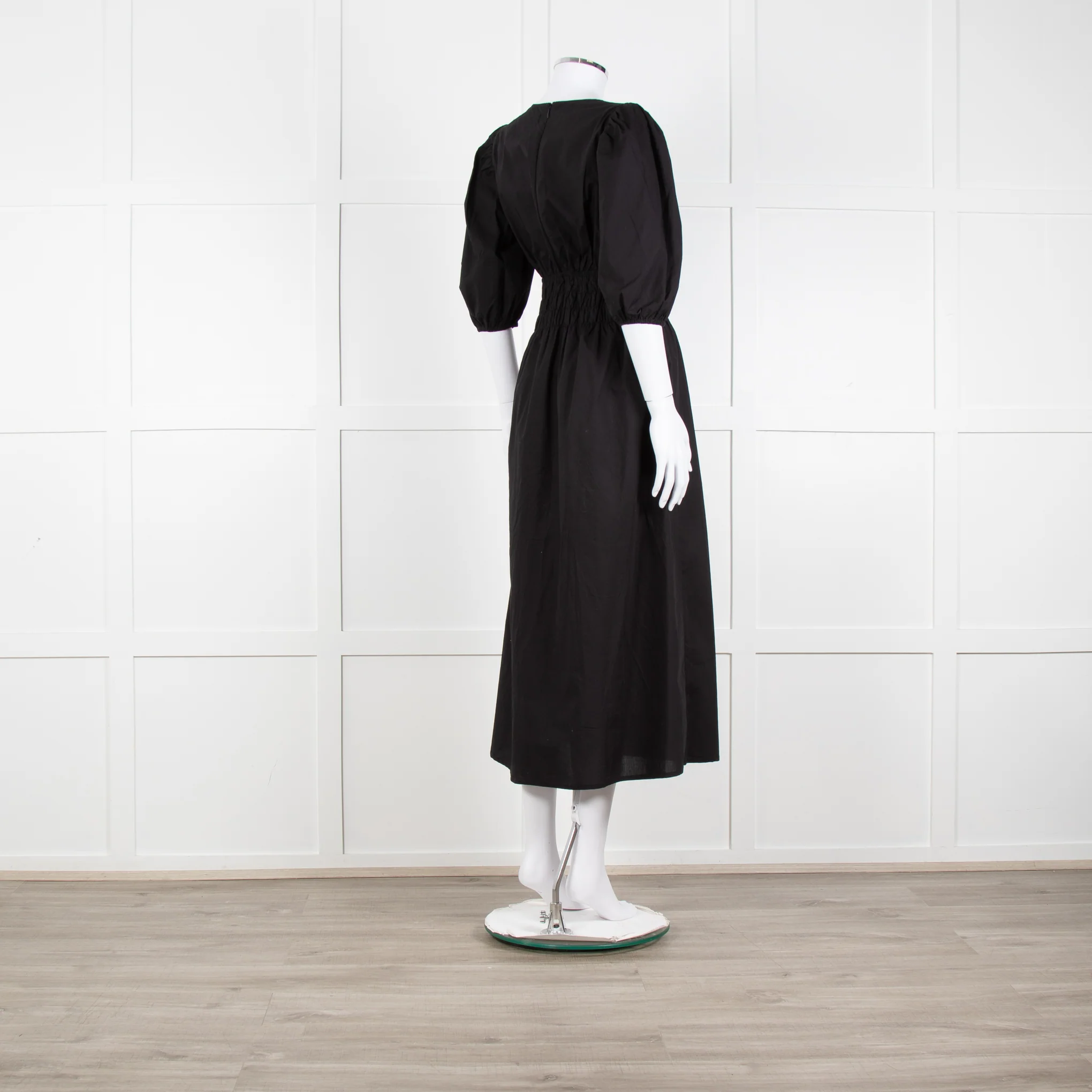 Faithfull The Brand The Grace Black Midi Dress - Image 6