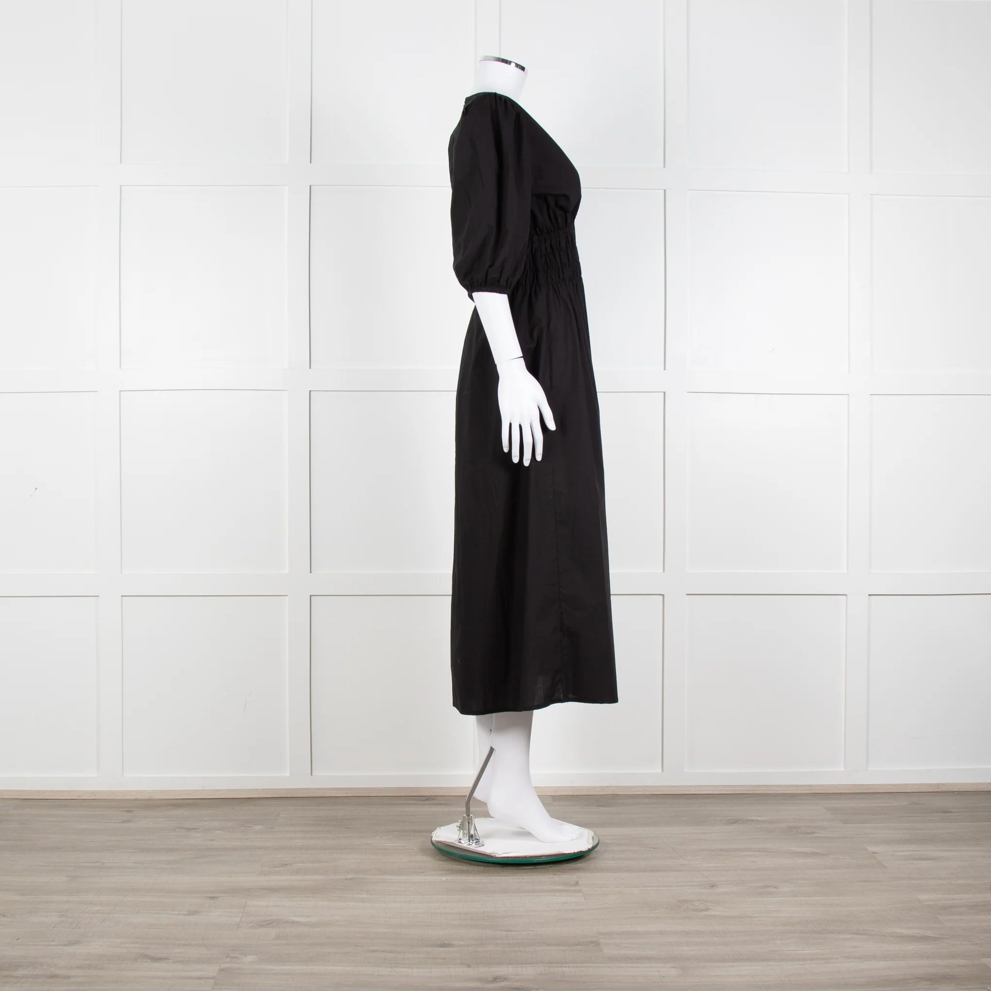Faithfull The Brand The Grace Black Midi Dress - Image 7
