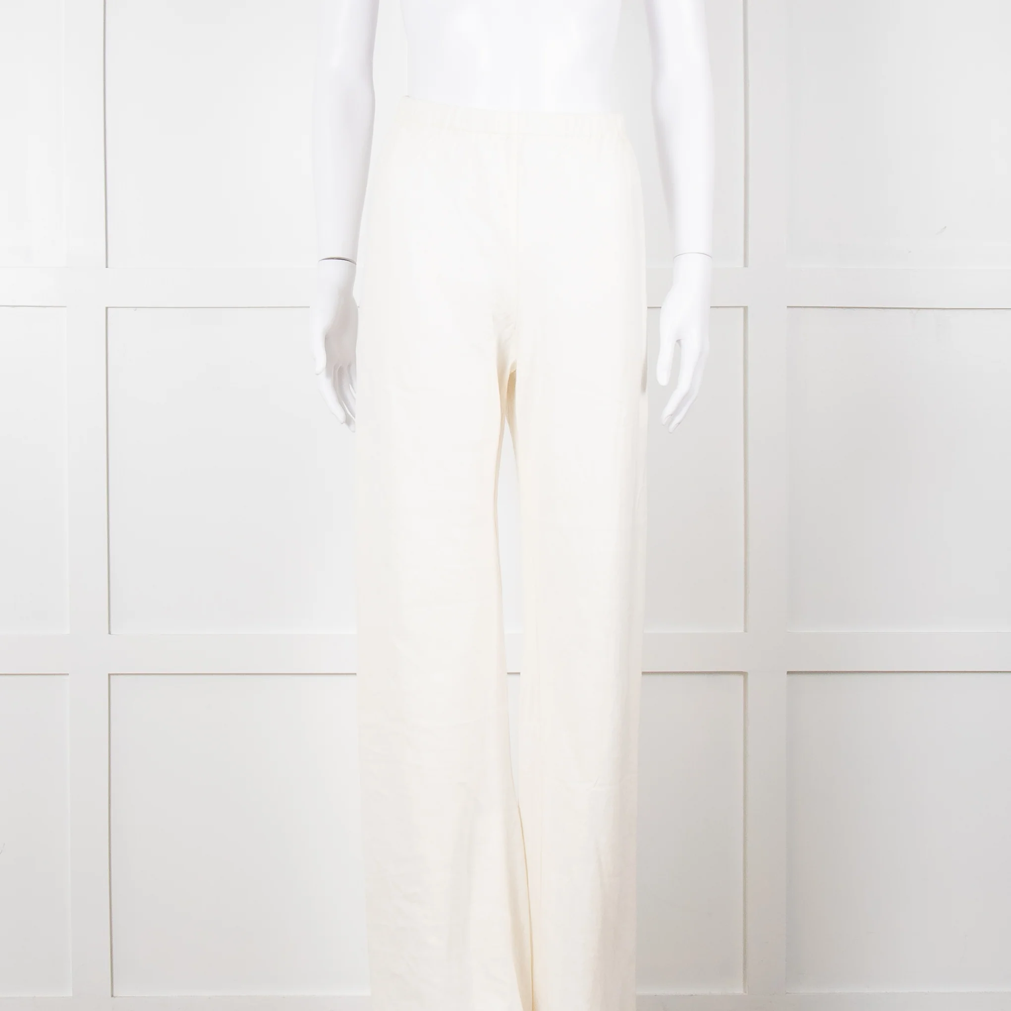 Faithfull the Brand White Linen Wide Leg Trousers - Image 2