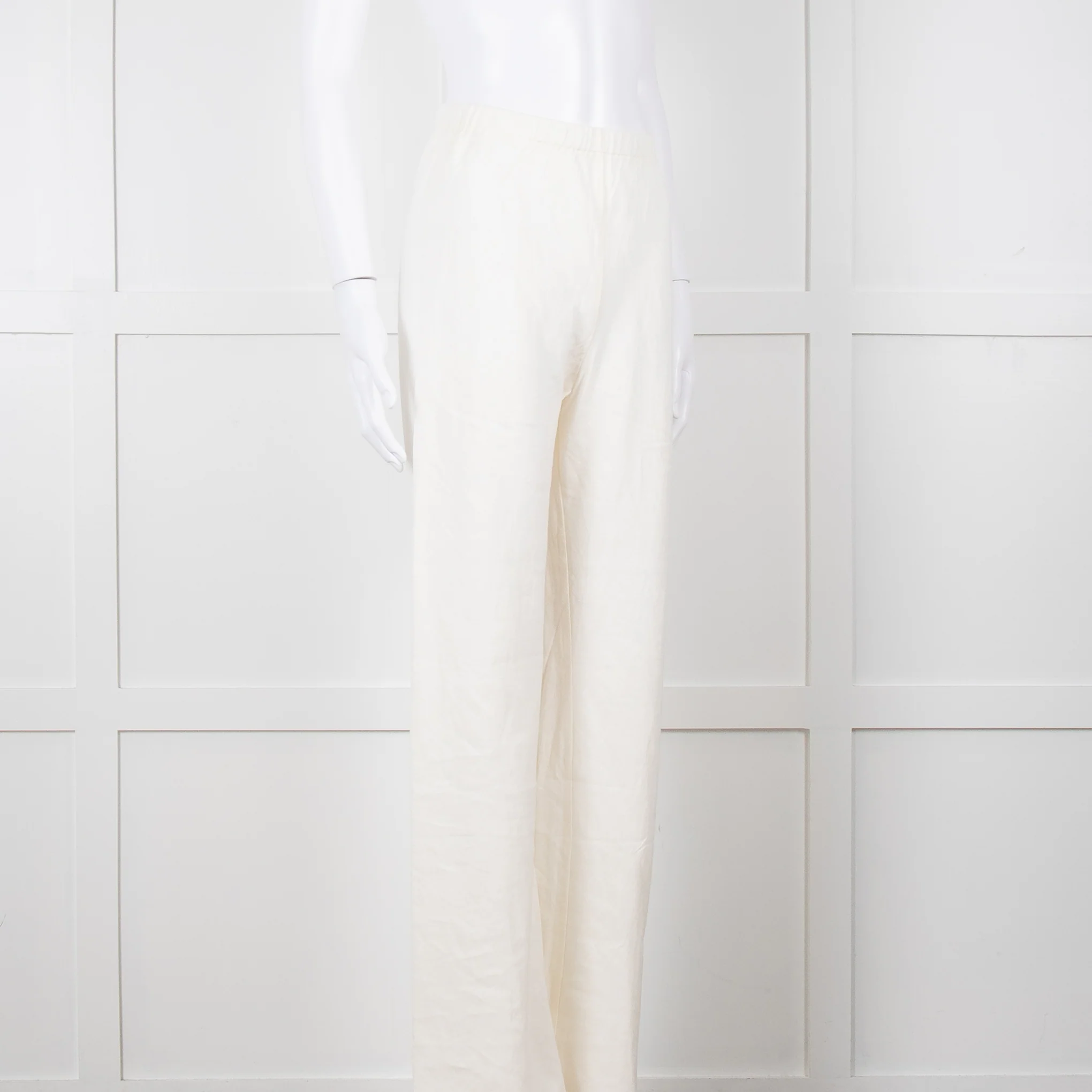 Faithfull the Brand White Linen Wide Leg Trousers - Image 3