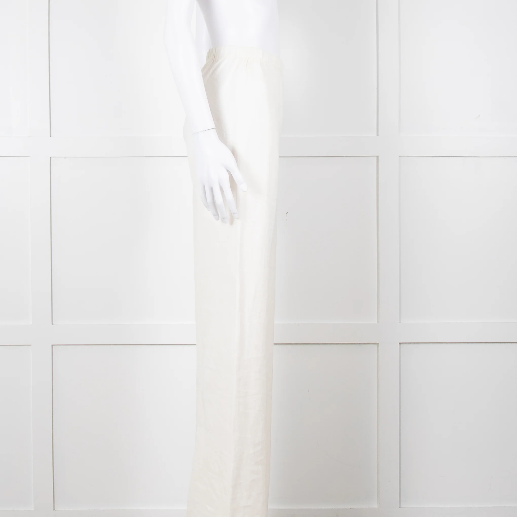 Faithfull the Brand White Linen Wide Leg Trousers - Image 4