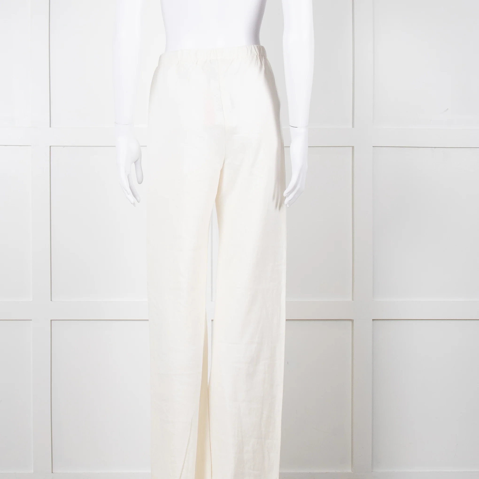 Faithfull the Brand White Linen Wide Leg Trousers - Image 6