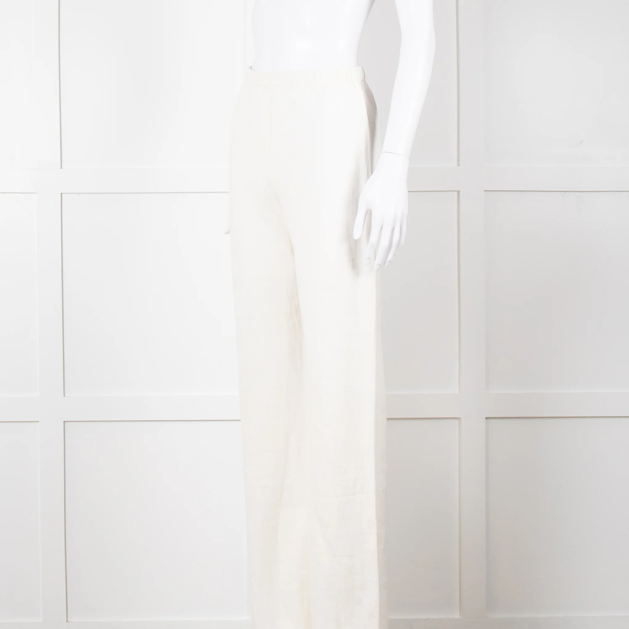 Faithfull the Brand White Linen Wide Leg Trousers - Image 9