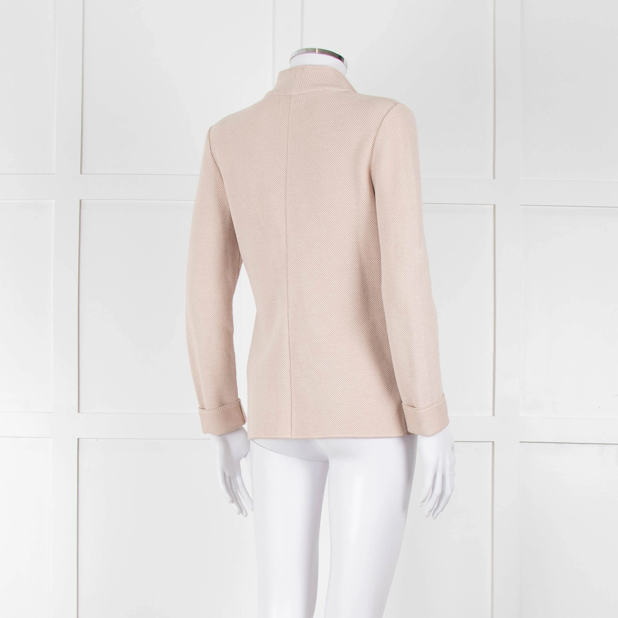 Falconeri Beige Knit Single Breasted Jacket - Image 4