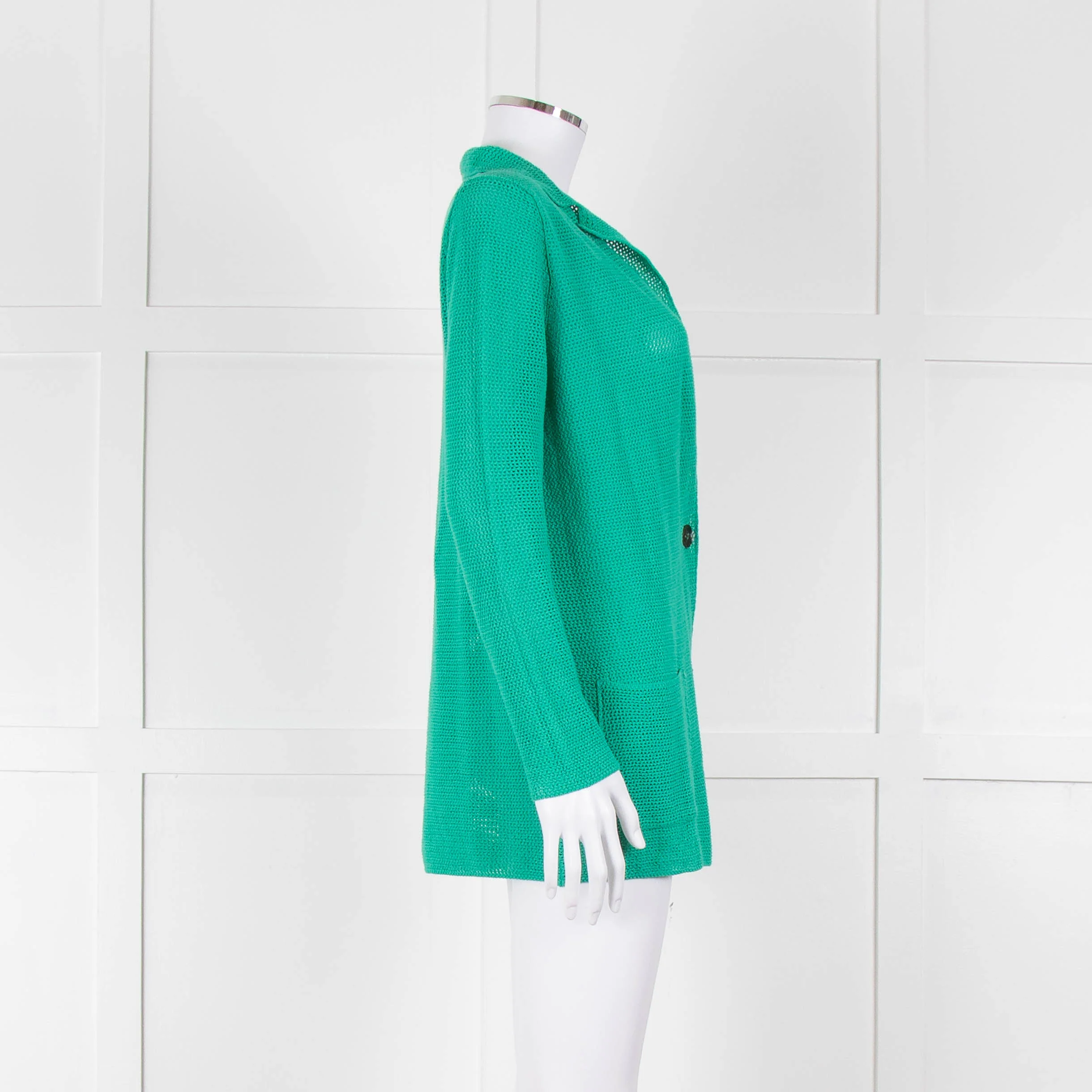 Falconeri Green Loose Knit Jacket - Image 3