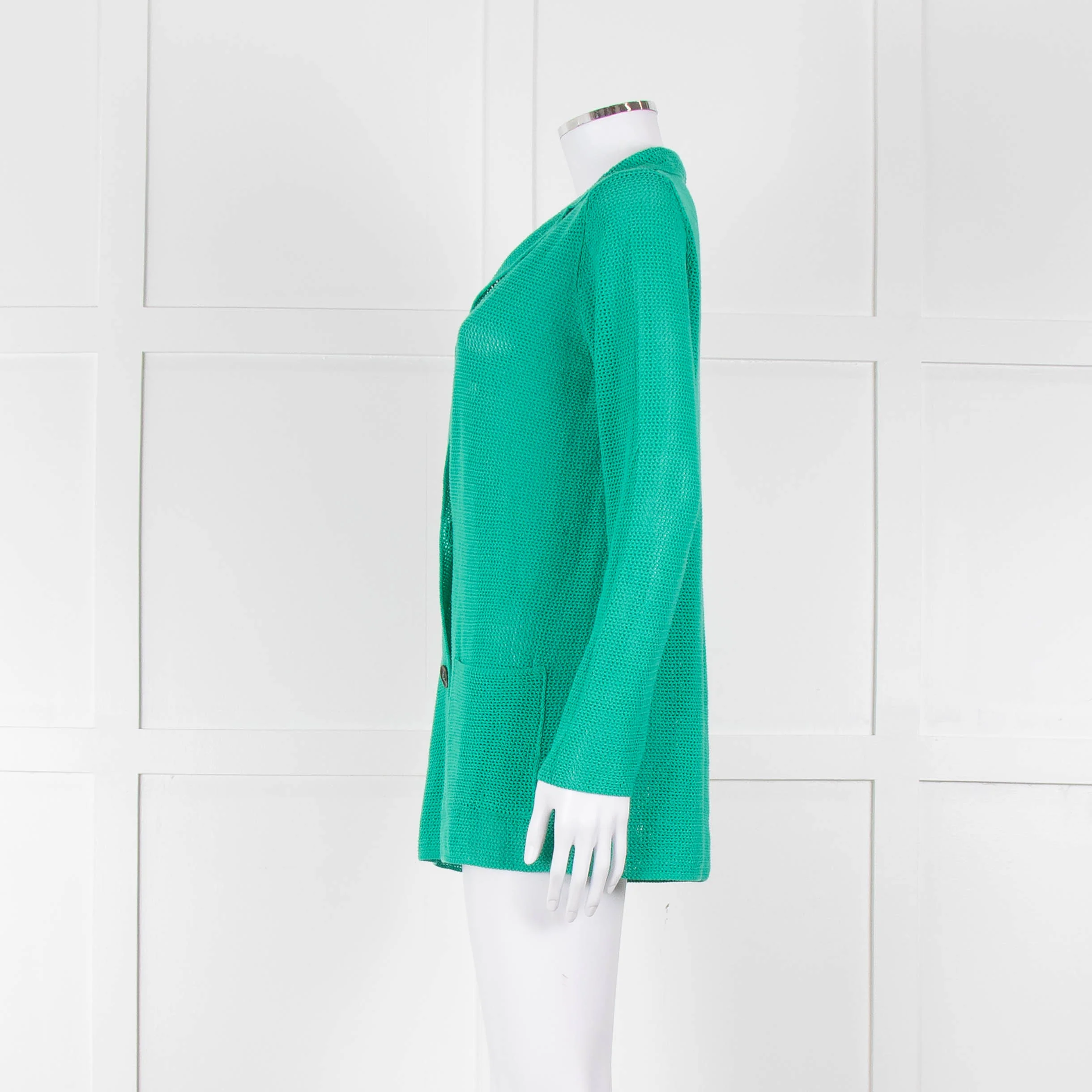 Falconeri Green Loose Knit Jacket - Image 7