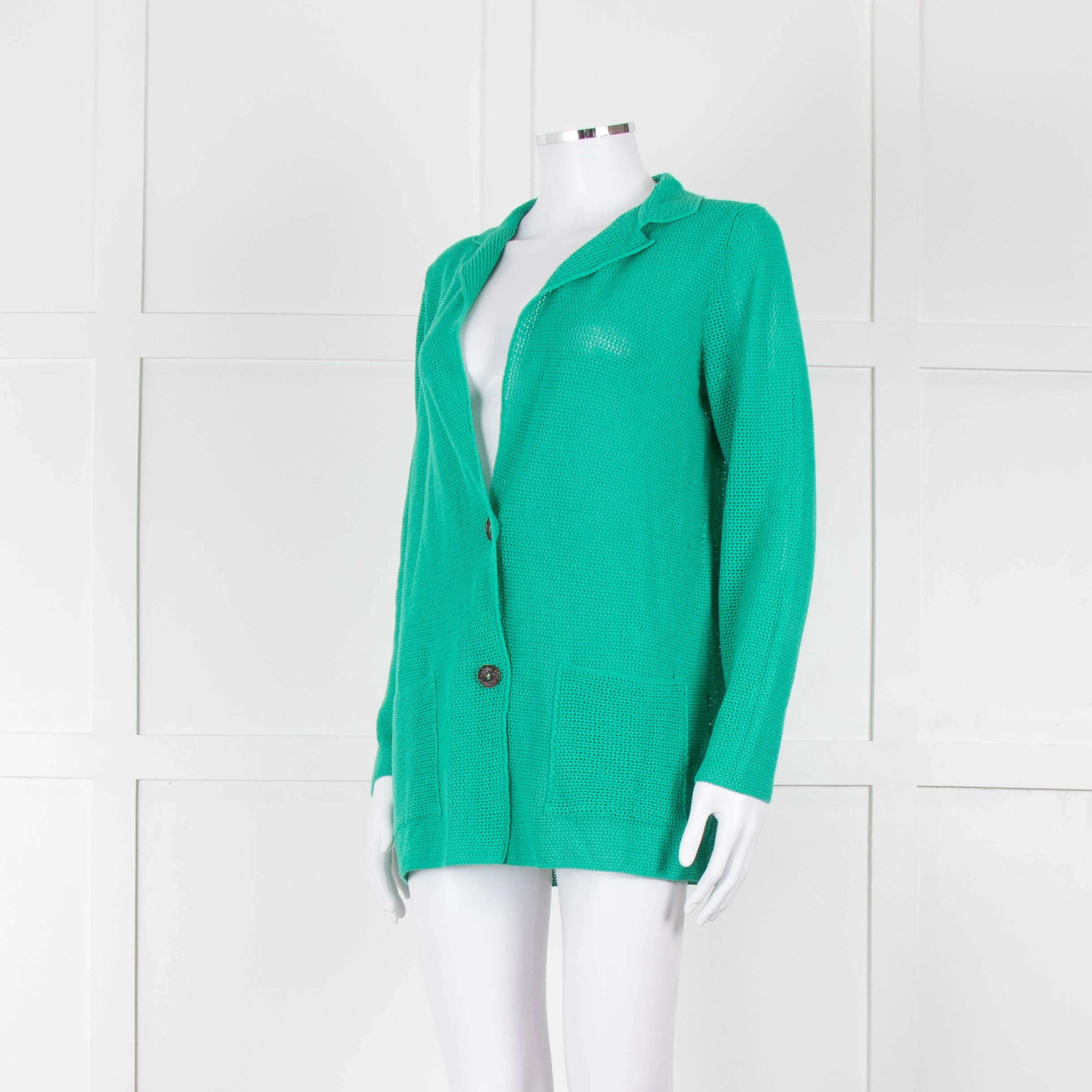 Falconeri Green Loose Knit Jacket - Image 8