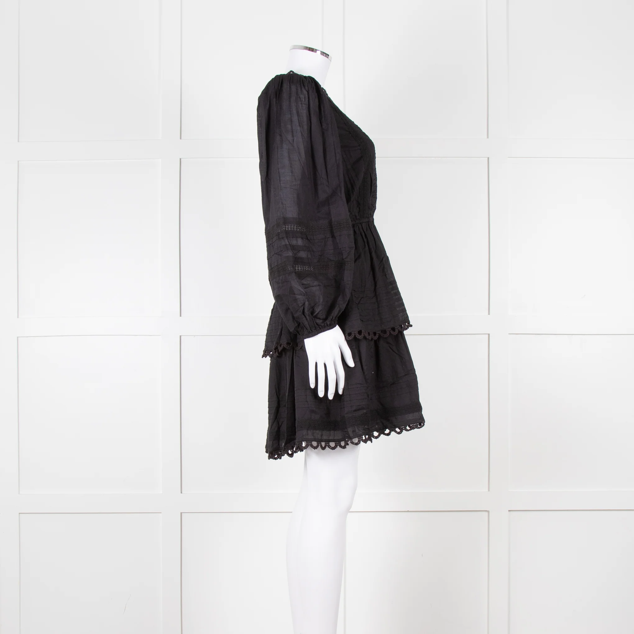 Farm Rio Black L/S Mini Dress - Image 3