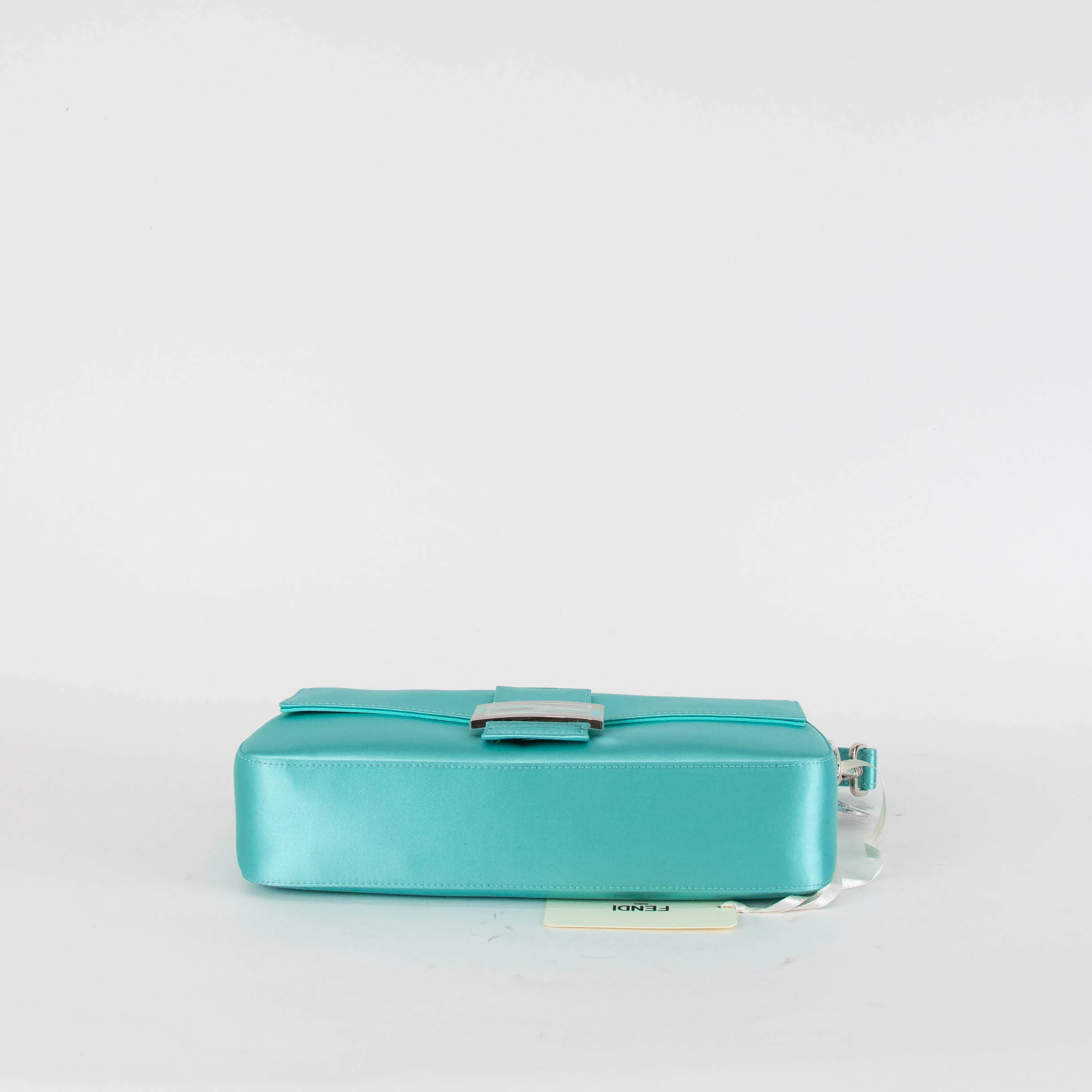 Fendi X Tiffany & Co Satin Tiffany Blue Baguette Bag - Image 8