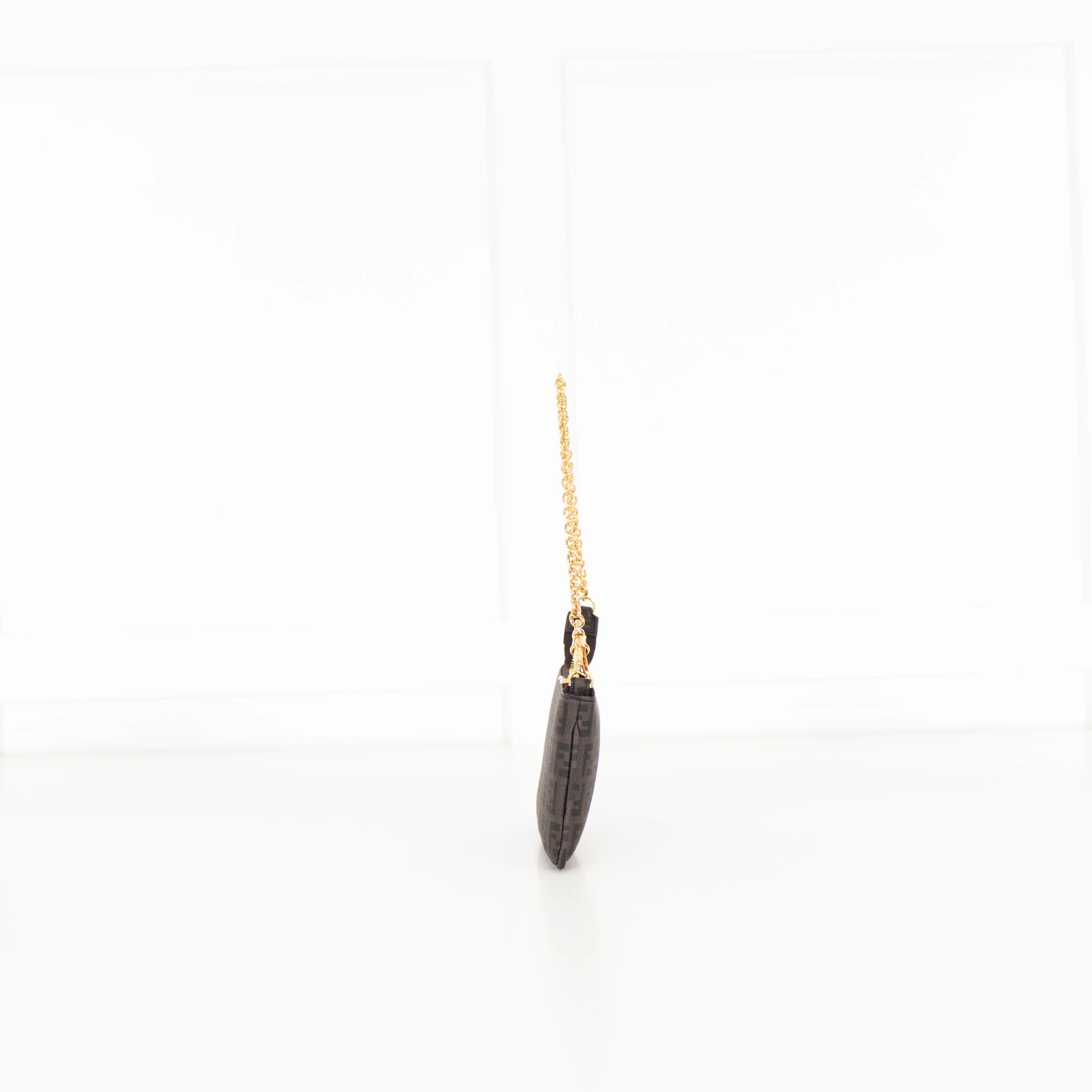 Fendi Zucchino Spalmati Chain Mini Flat Pochette - Image 5