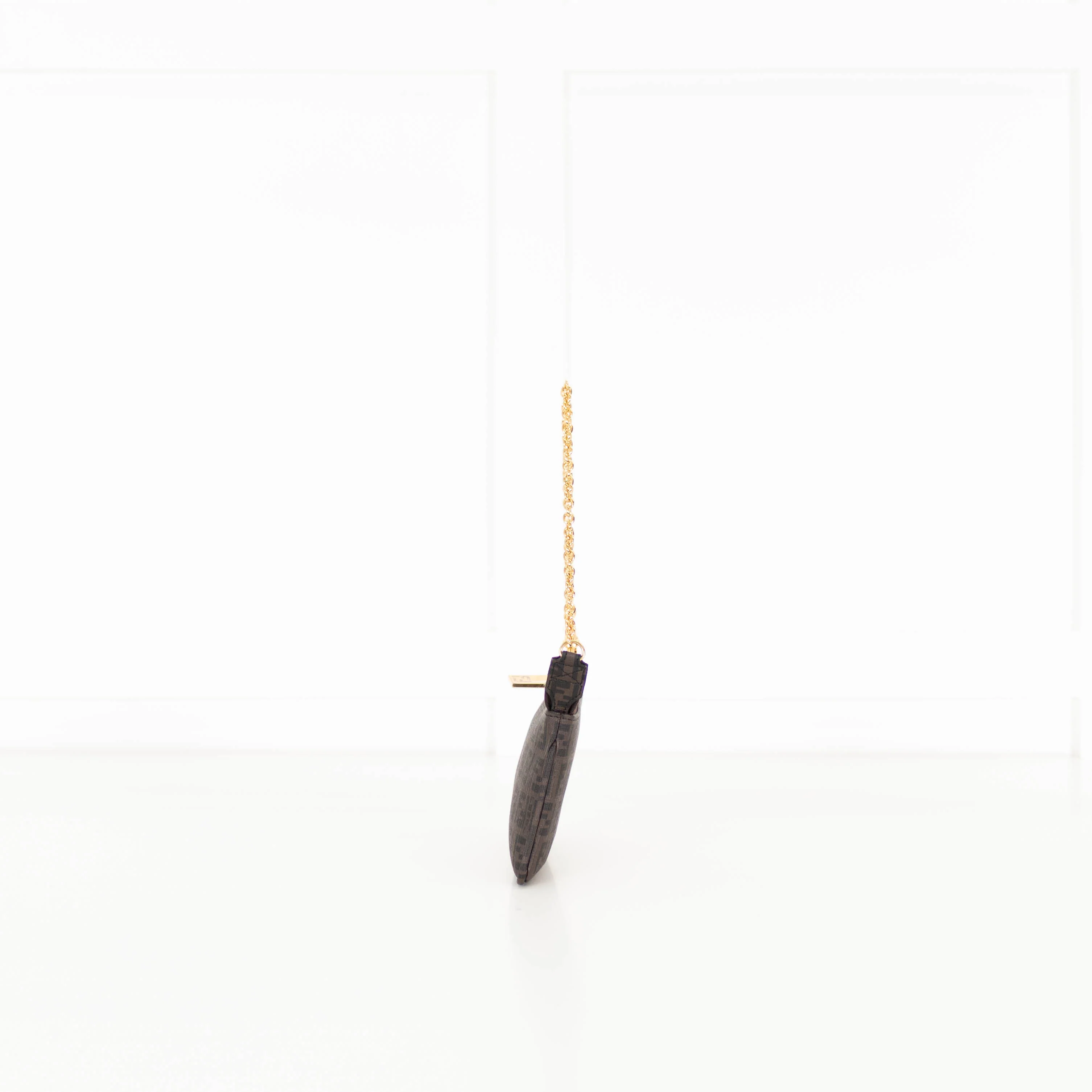 Fendi Zucchino Spalmati Chain Mini Flat Pochette - Image 8