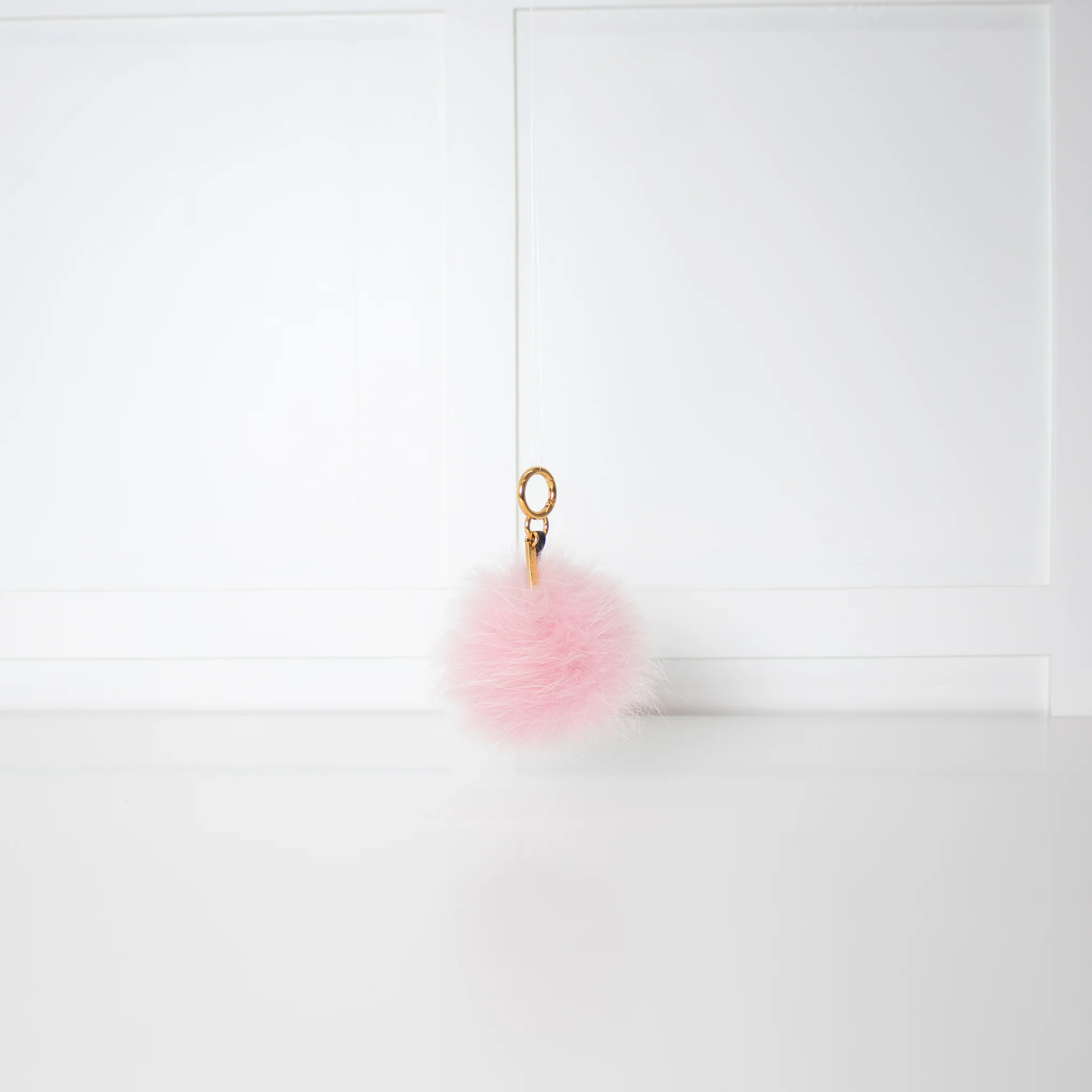 Fendi Pale Pink Fur Monster Charm Bag - Image 4