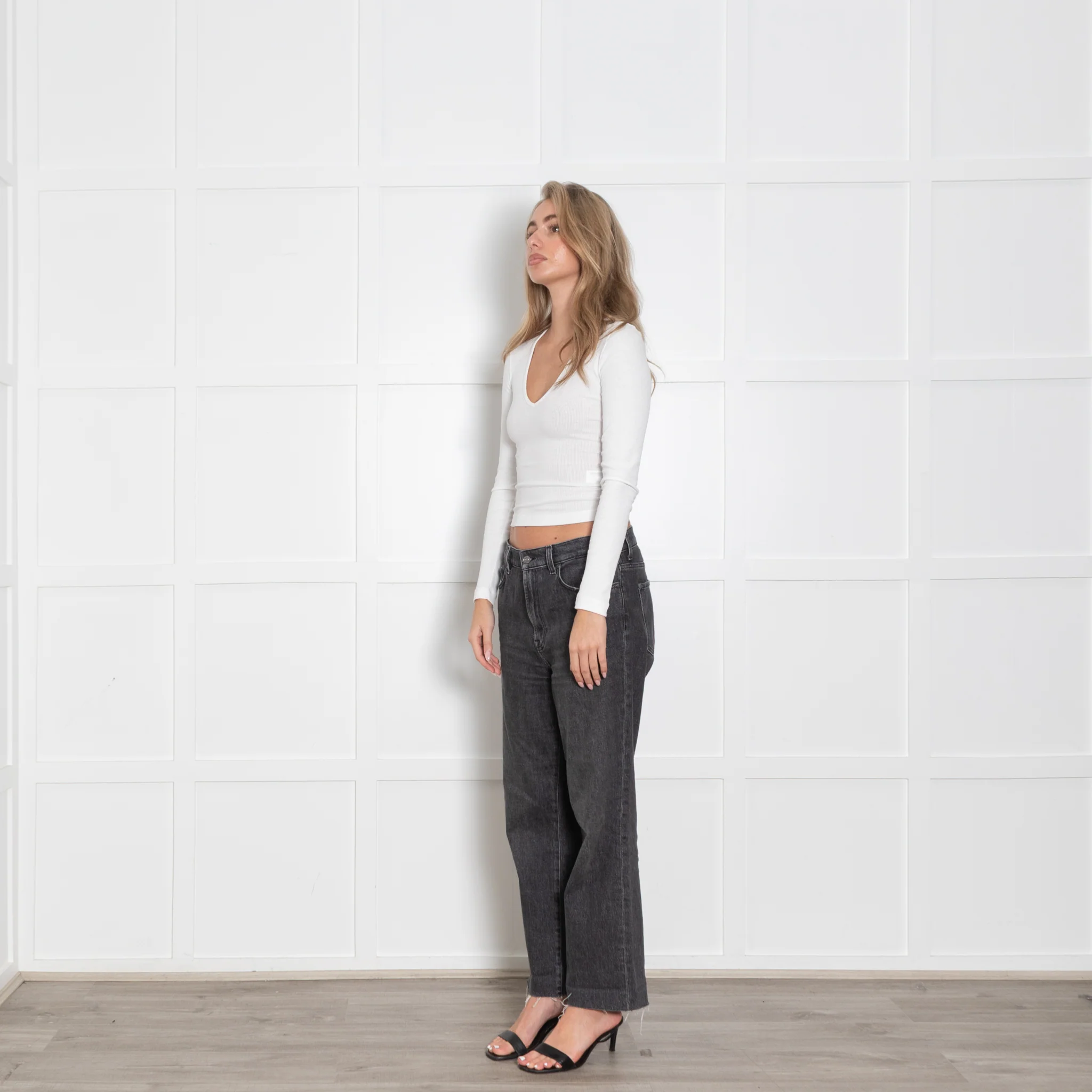 For All Mankind Grey Denim Boyfriend Jeans - Image 3