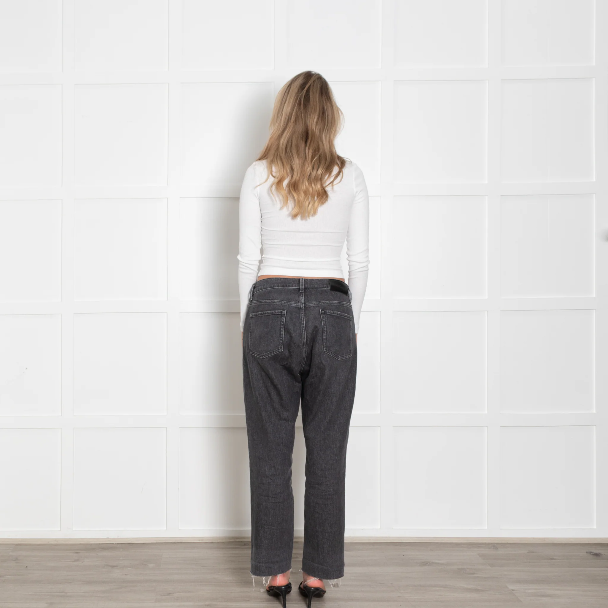 For All Mankind Grey Denim Boyfriend Jeans - Image 5