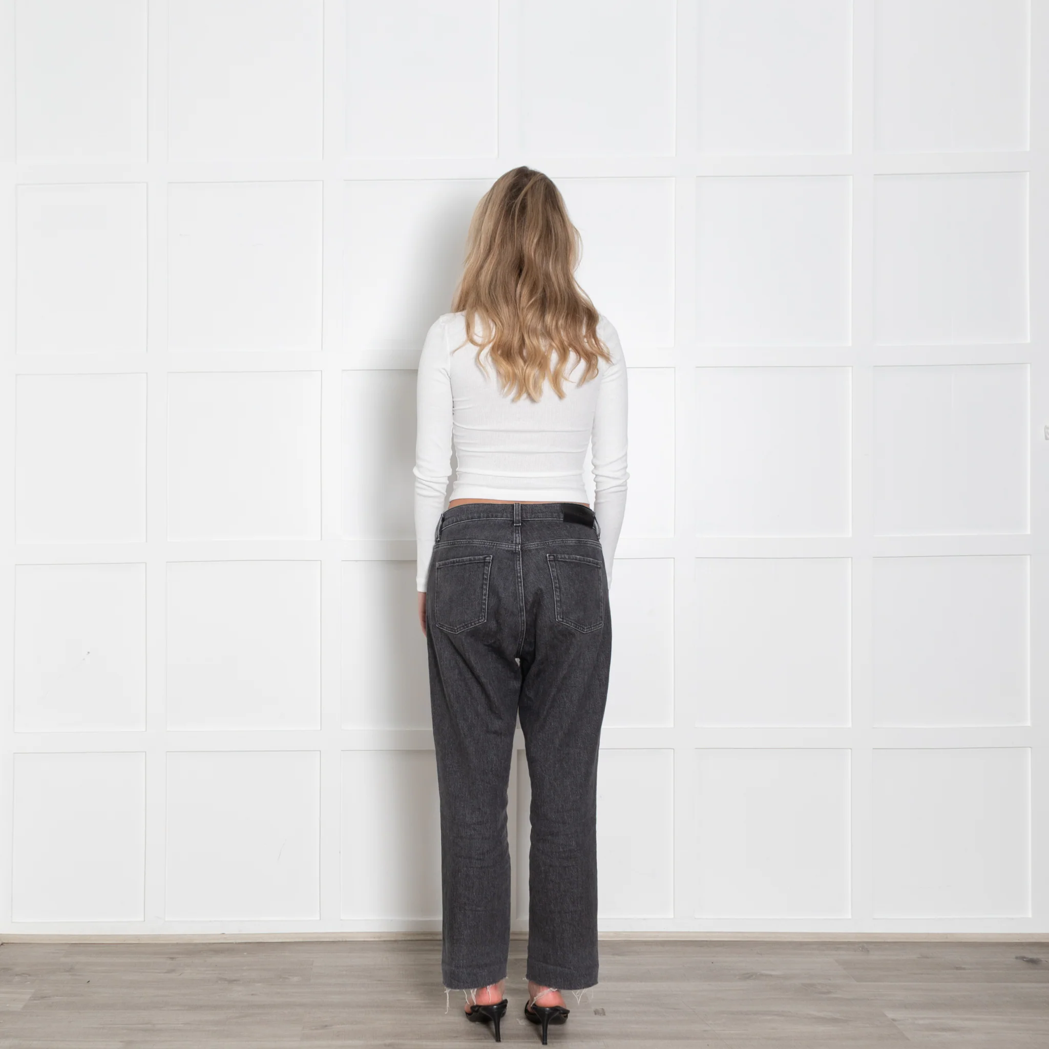 For All Mankind Grey Denim Boyfriend Jeans - Image 6