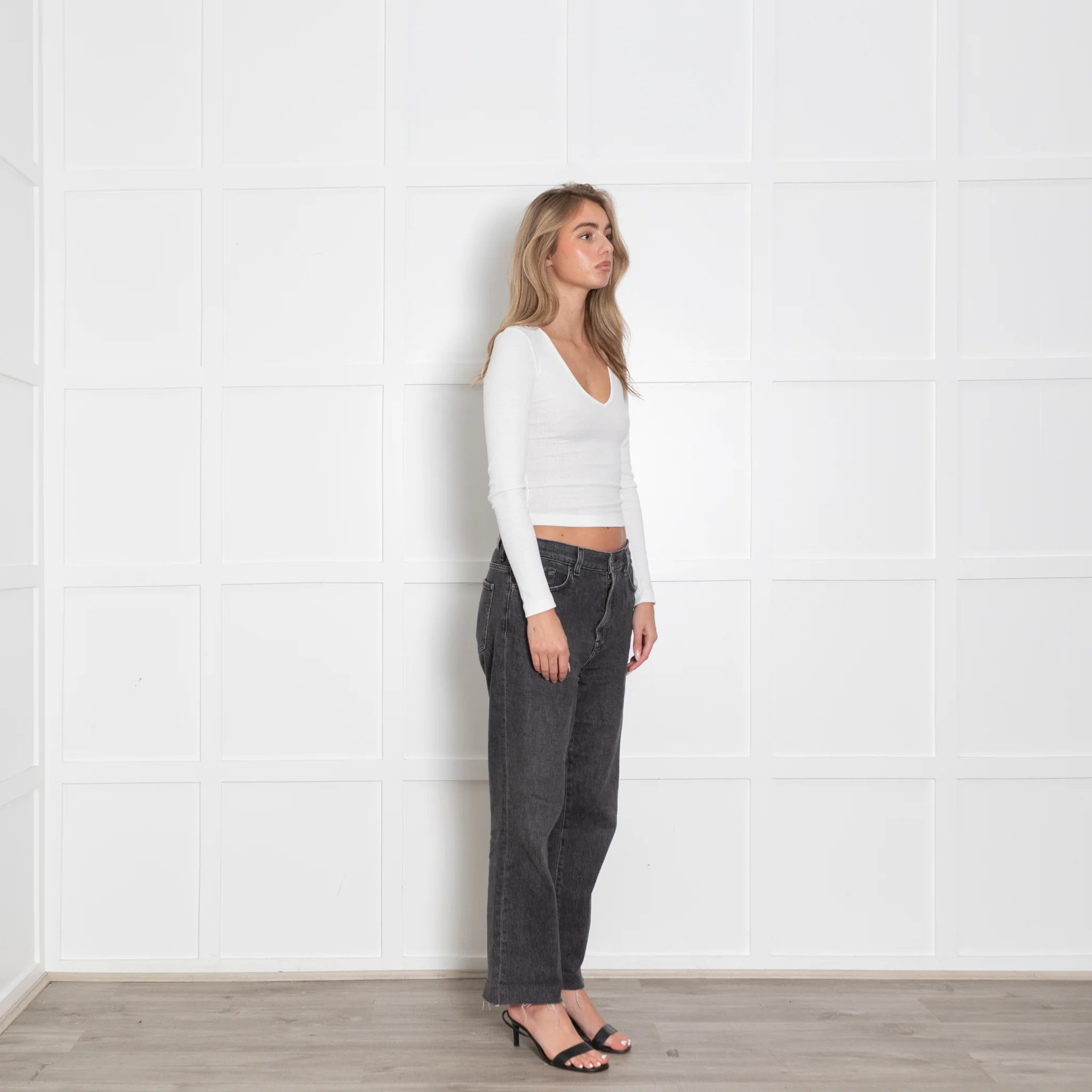 For All Mankind Grey Denim Boyfriend Jeans - Image 8