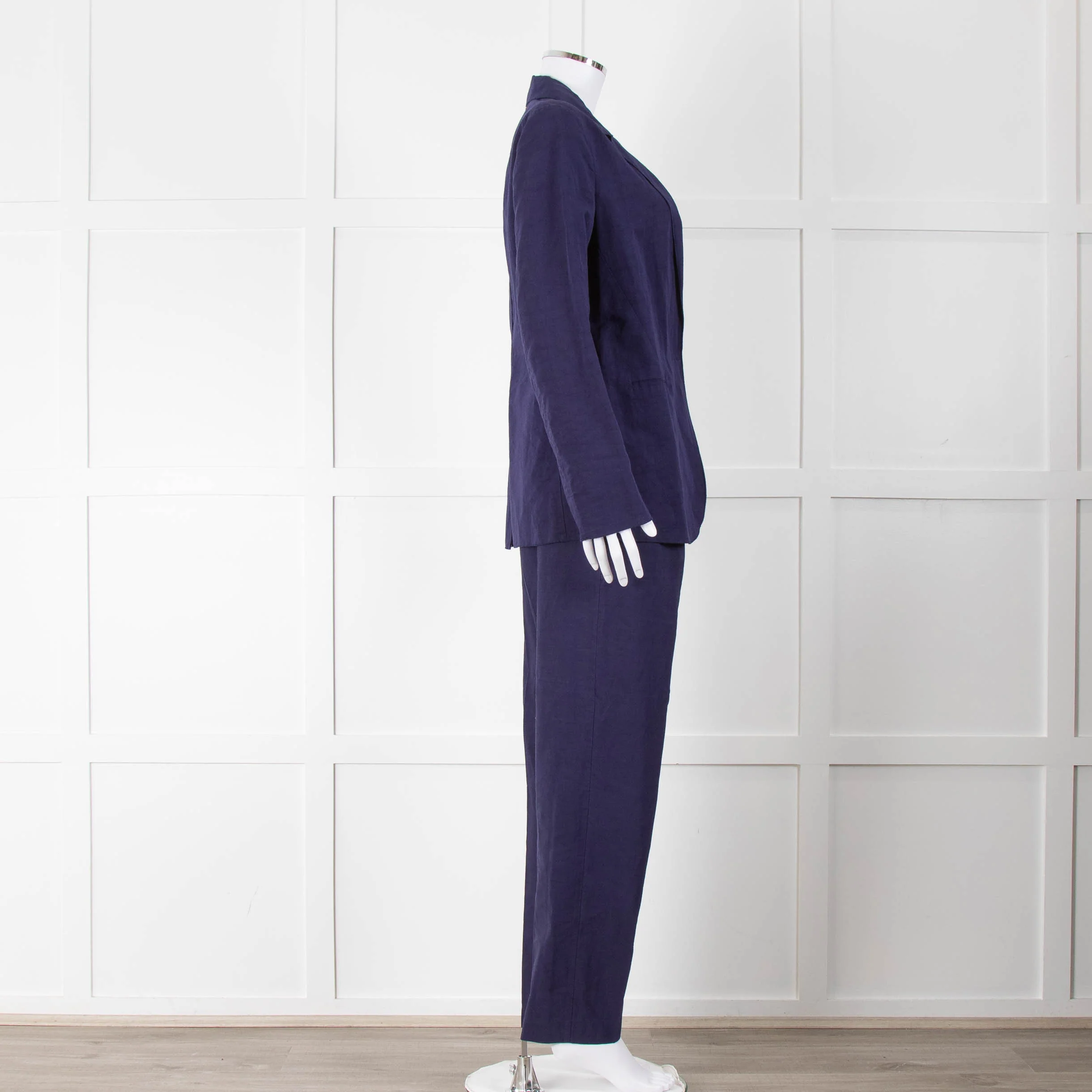 Forte Forte Blue Cotton and Linen Mix Jacket - Image 3