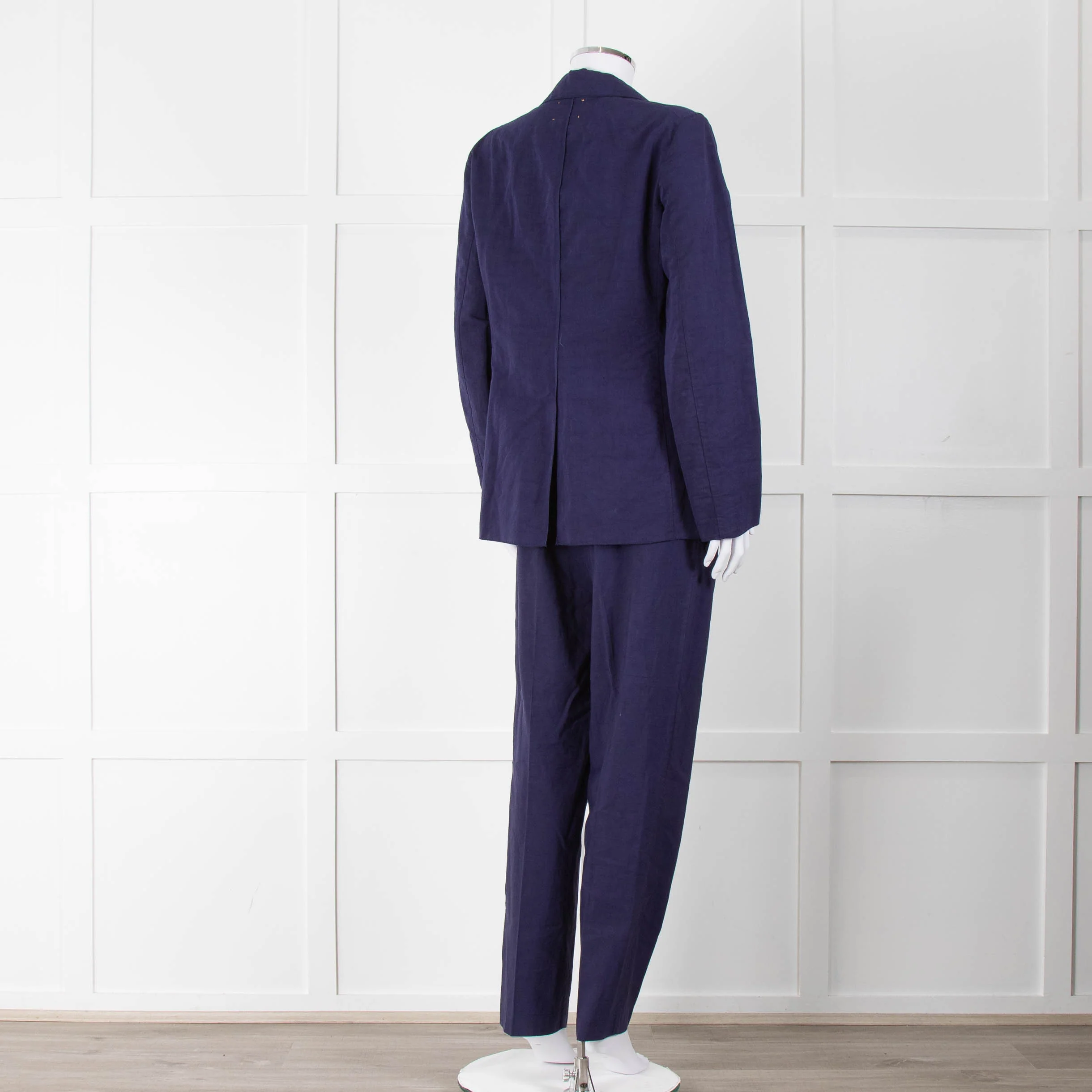 Forte Forte Blue Cotton and Linen Mix Jacket - Image 4