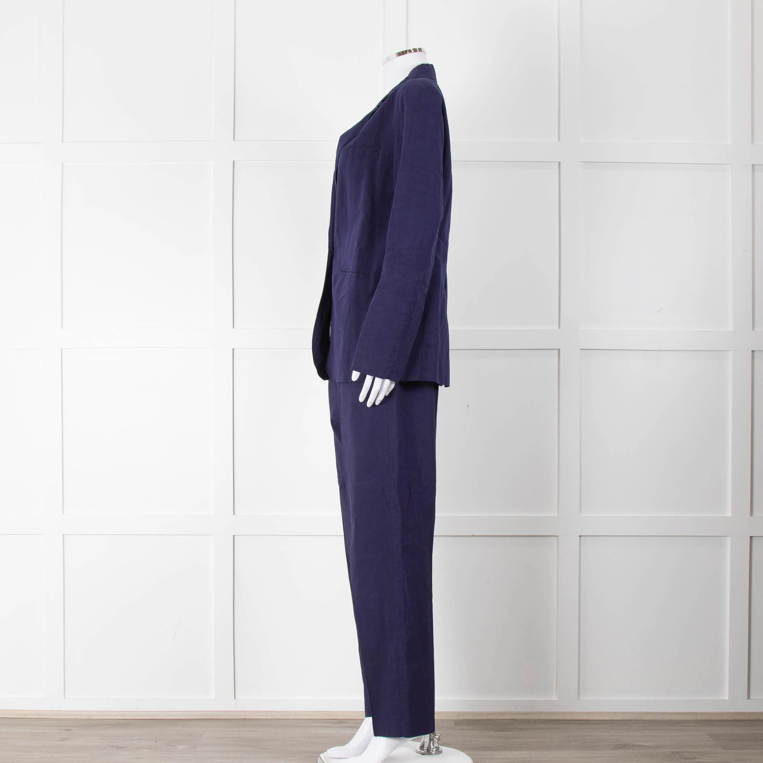 Forte Forte Blue Cotton and Linen Mix Jacket - Image 7