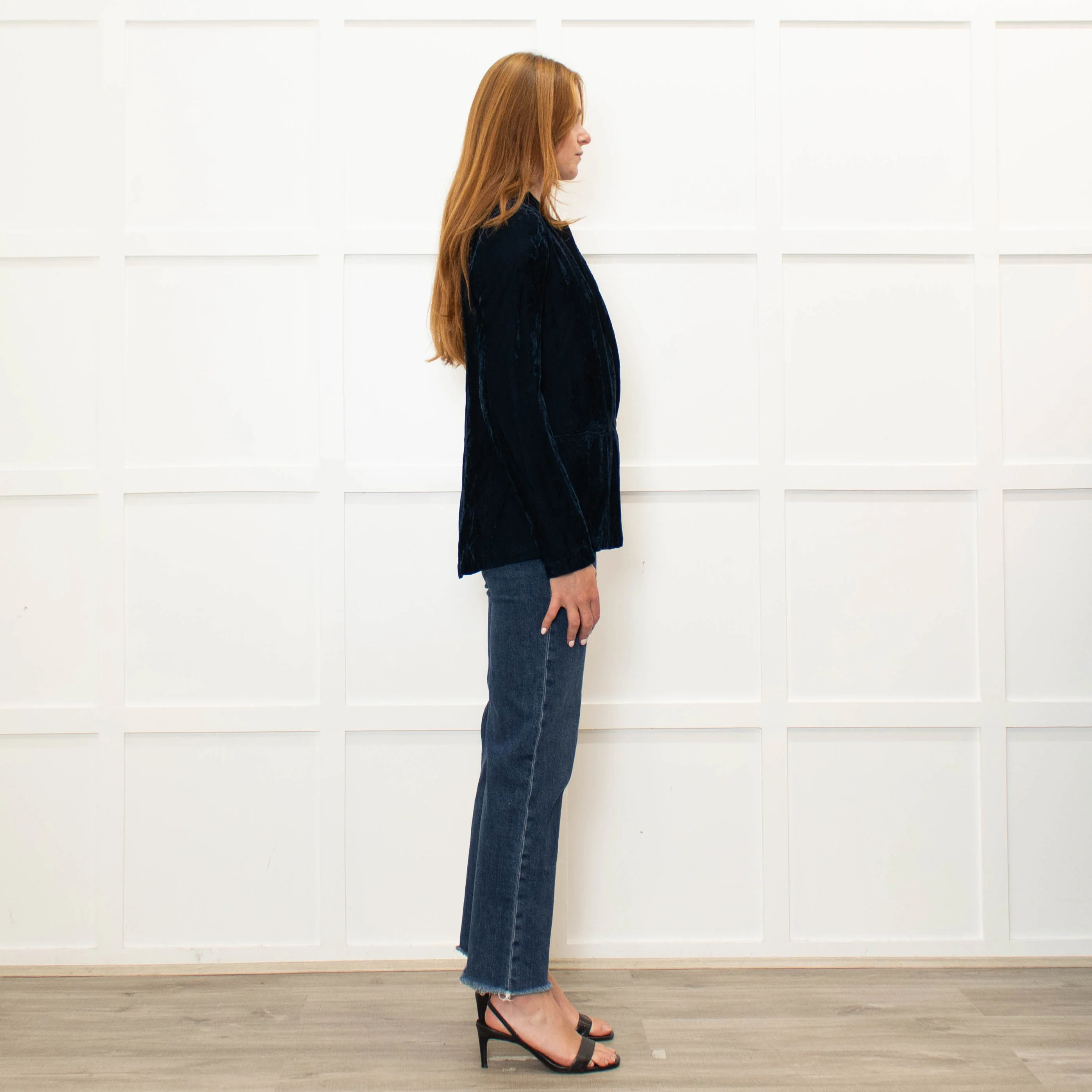 Forte Forte Navy Needlecord Soft Blazer Jacket - Image 6