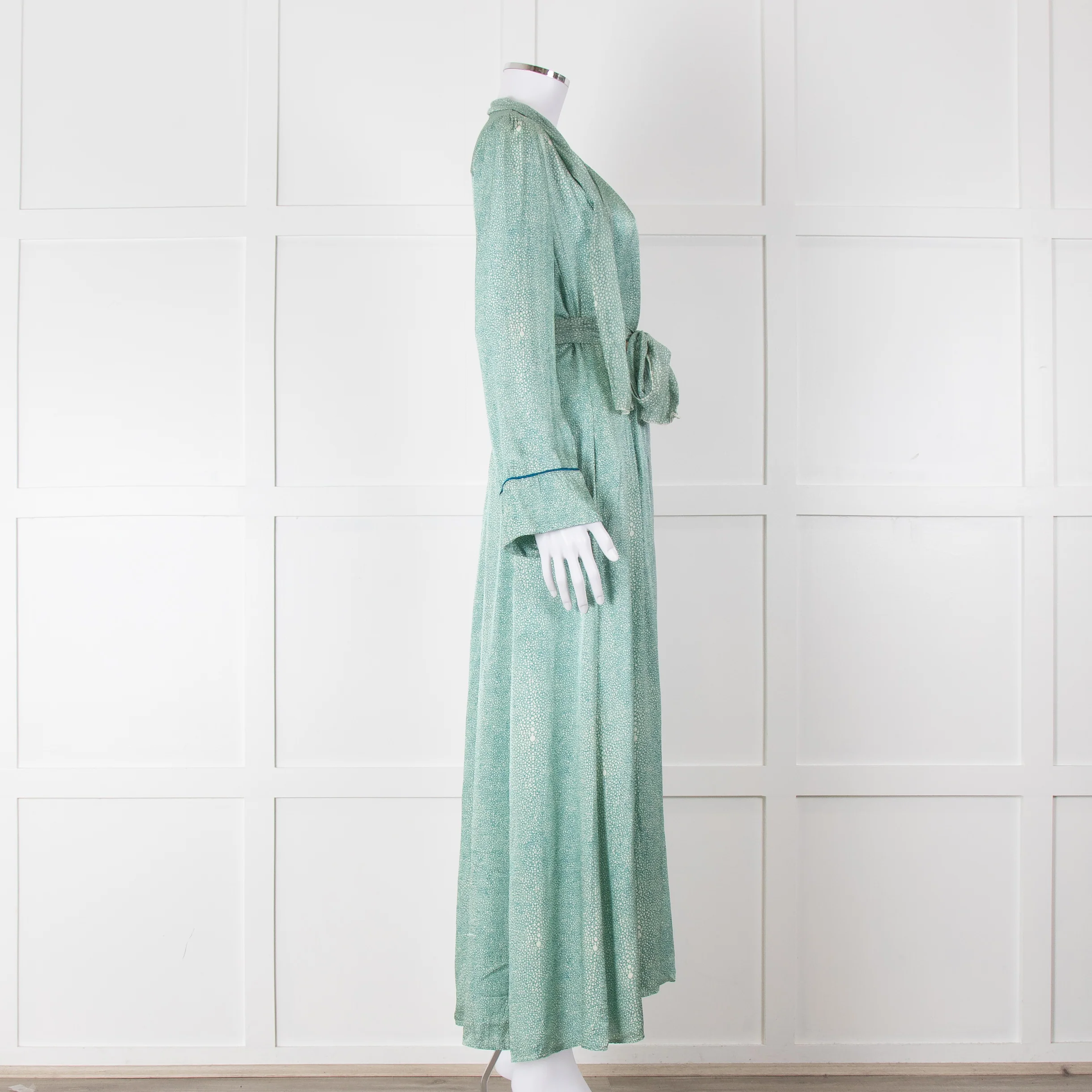 Forte Forte White Green Belted Dress Coat - Image 3