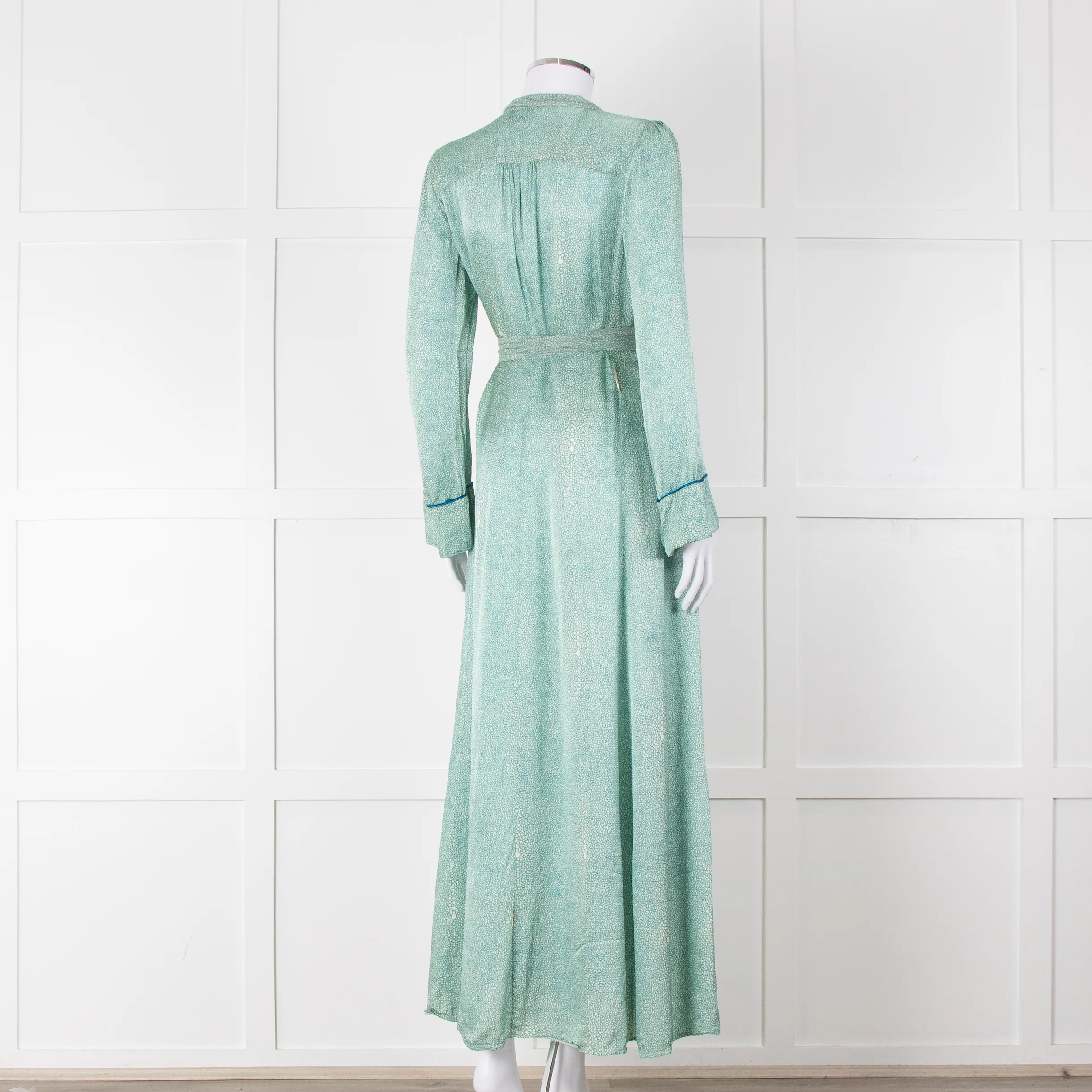 Forte Forte White Green Belted Dress Coat - Image 4