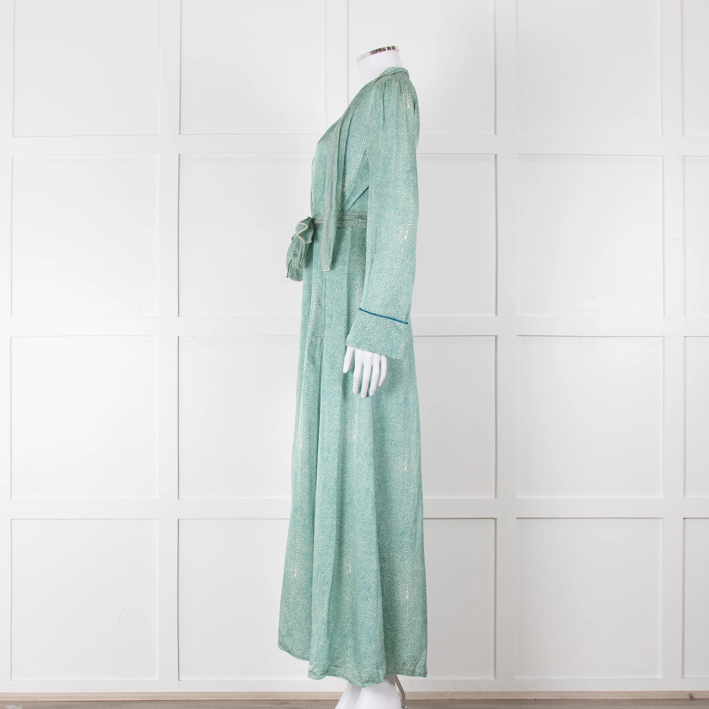 Forte Forte White Green Belted Dress Coat - Image 7