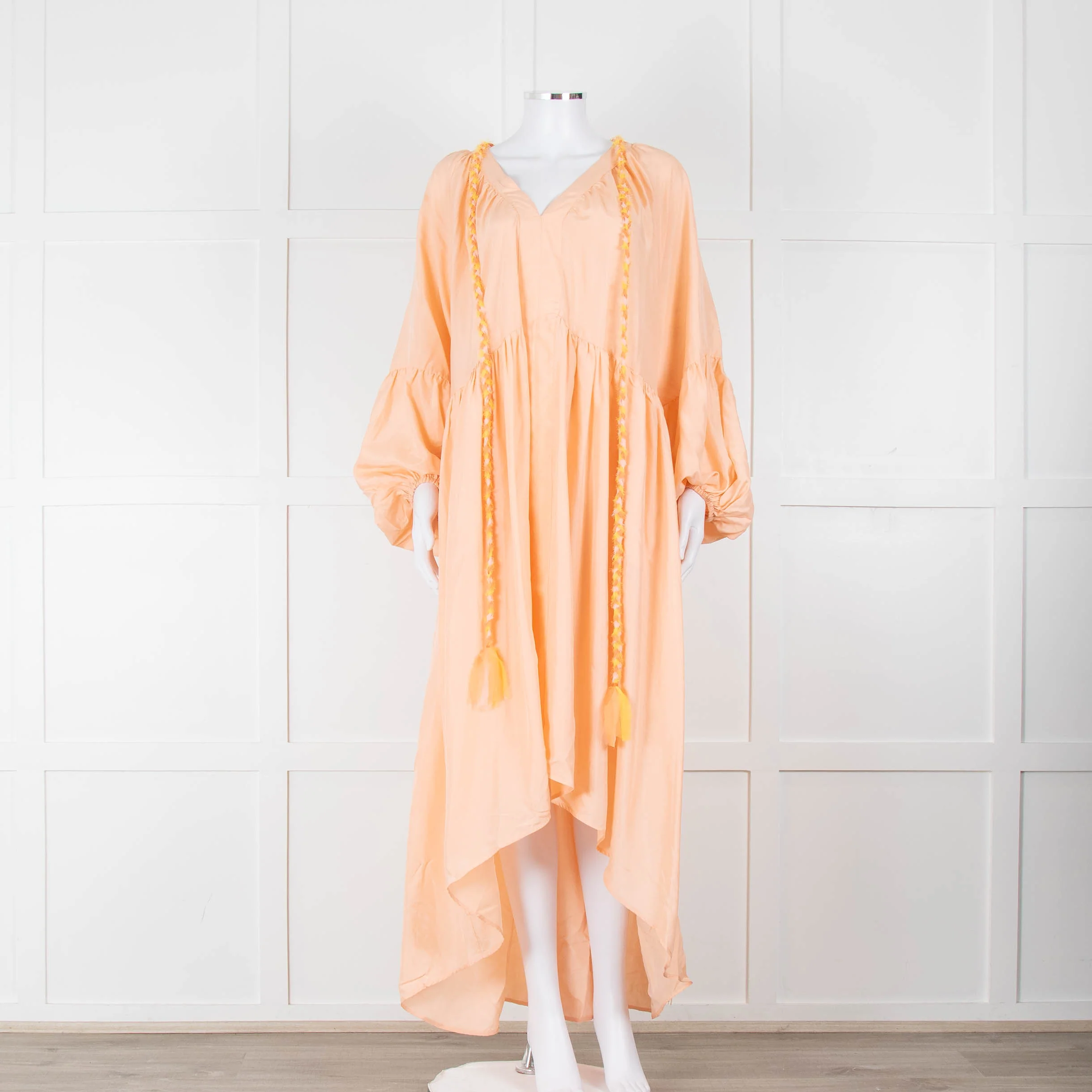 Fortela Pale Peach Oversized Silk Dress