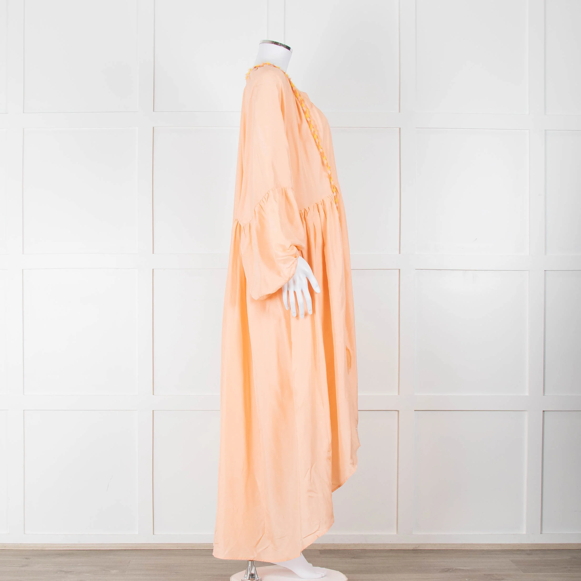 Fortela Pale Peach Oversized Silk Dress - Image 3