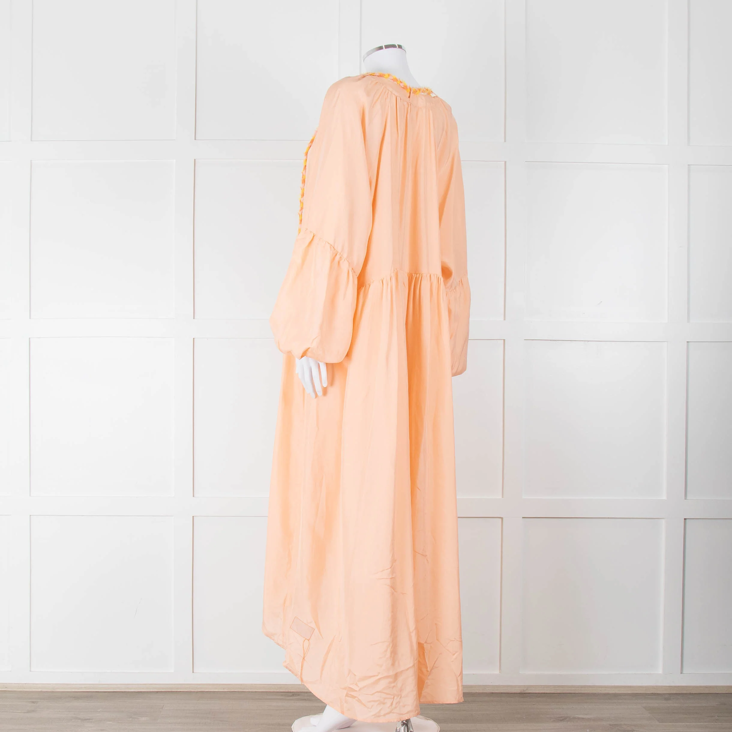 Fortela Pale Peach Oversized Silk Dress - Image 6