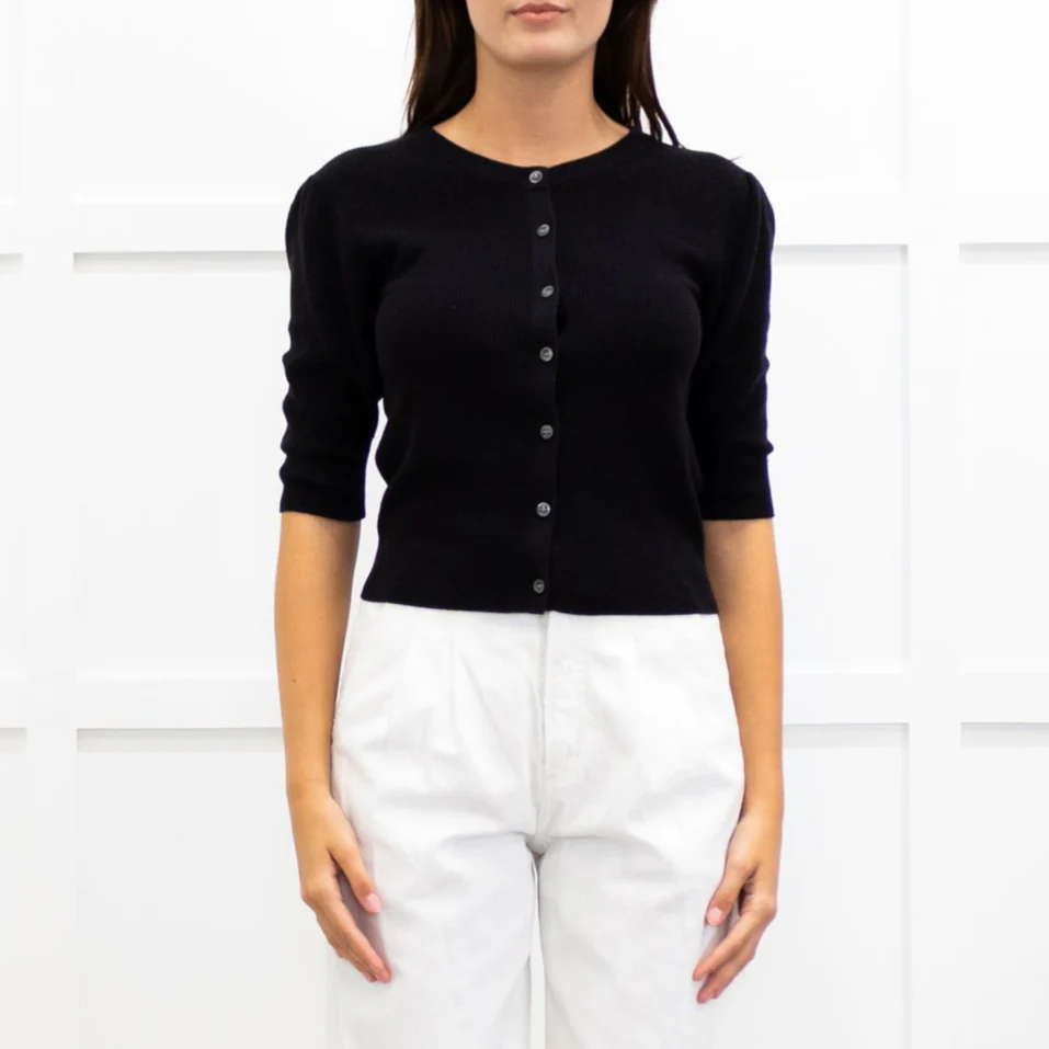 Frame 3/4 Length Sleeve Ribbed Cardigan - Image 2
