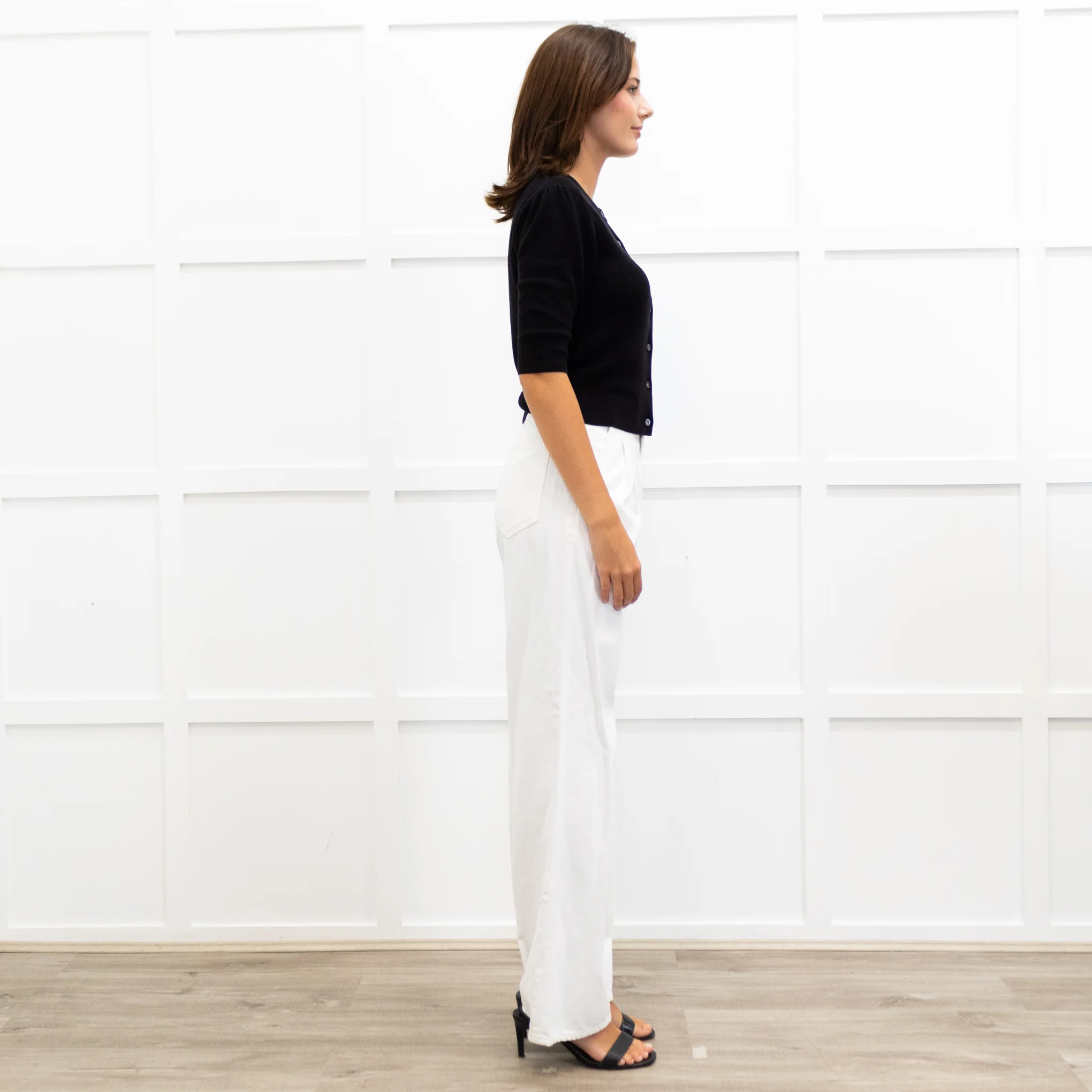 Frame 3/4 Length Sleeve Ribbed Cardigan - Image 6