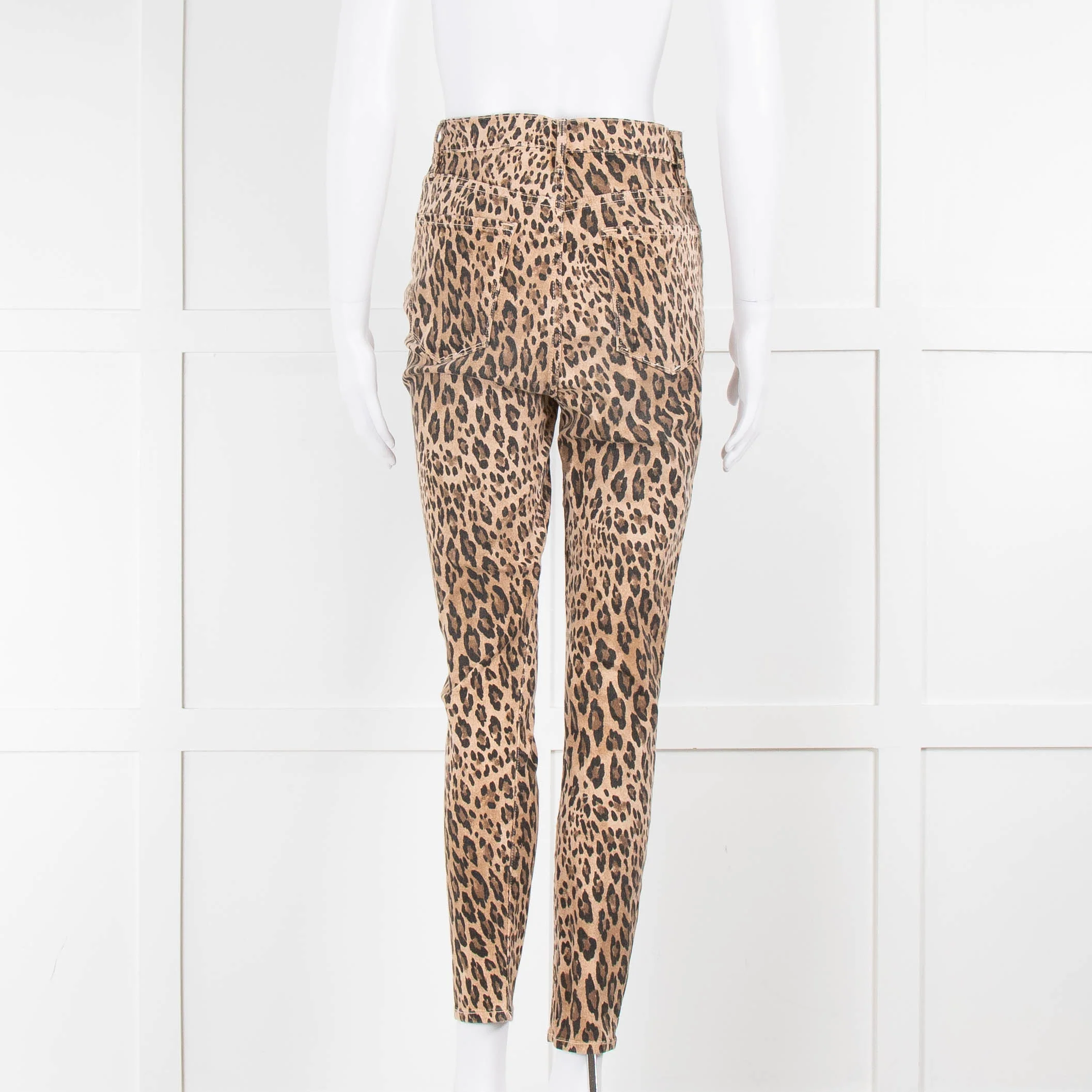 Frame All High Rise Animal Print Trousers - Image 3