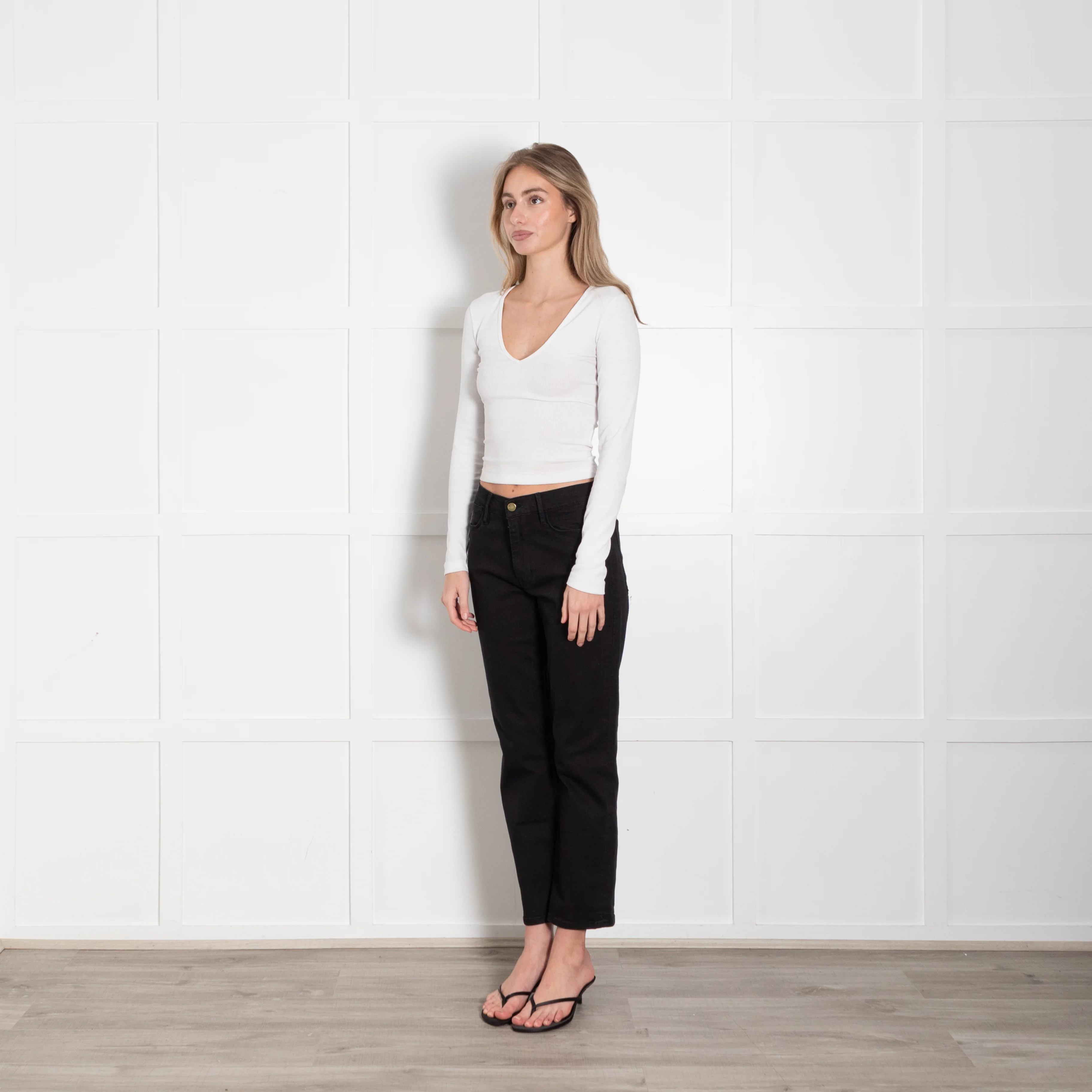 Frame Black Le High Straight Leg Jeans - Image 3