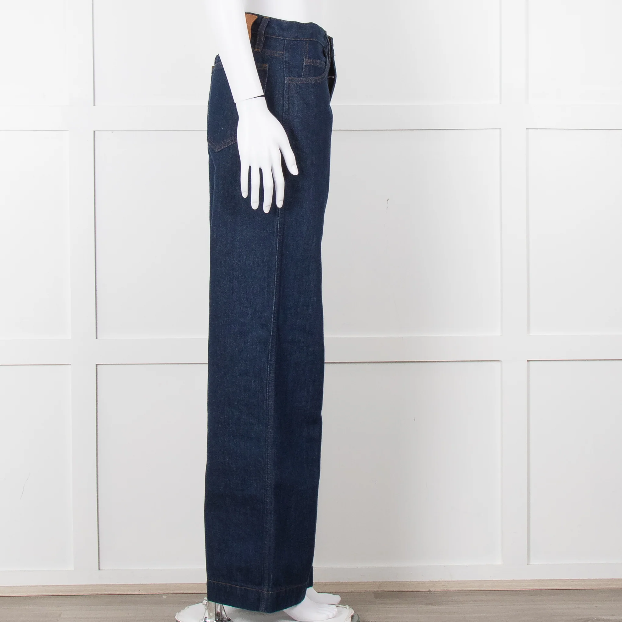 Frame Blue Wide Legged Jeans - Image 3