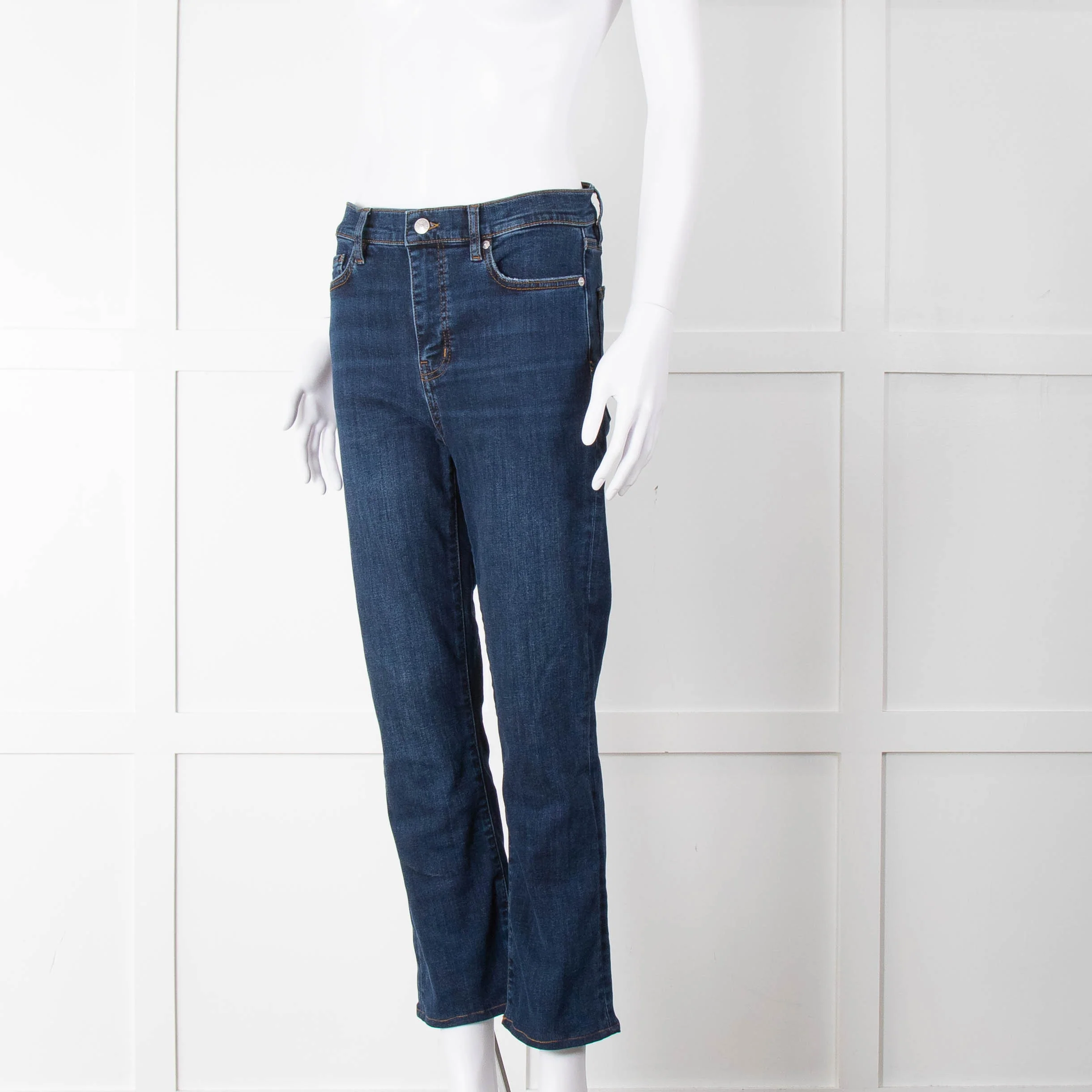 Frame Blue Le High Straight Cropped Jeans - Image 7