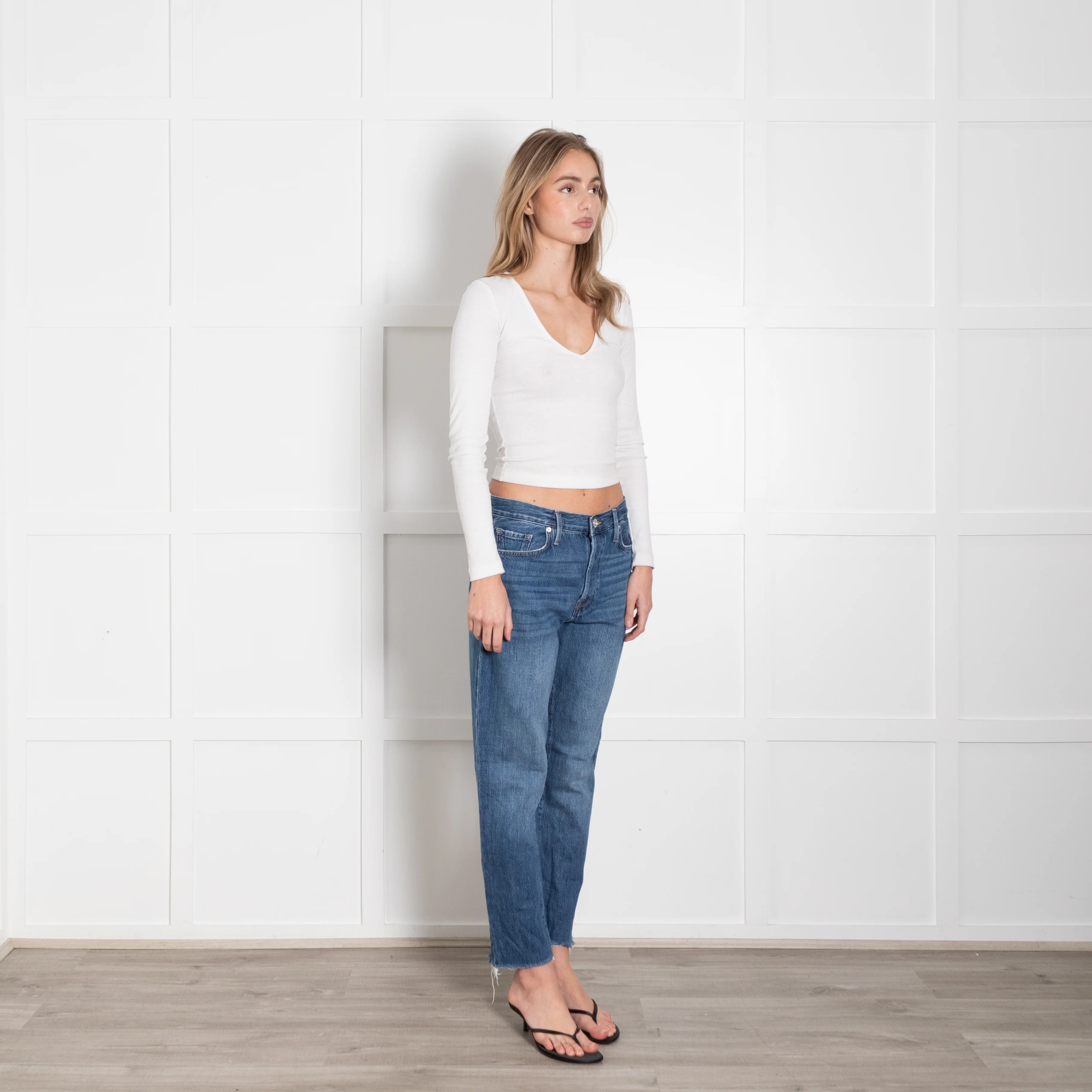 Frame Blue Raw Edge Le Original Jeans - Image 7