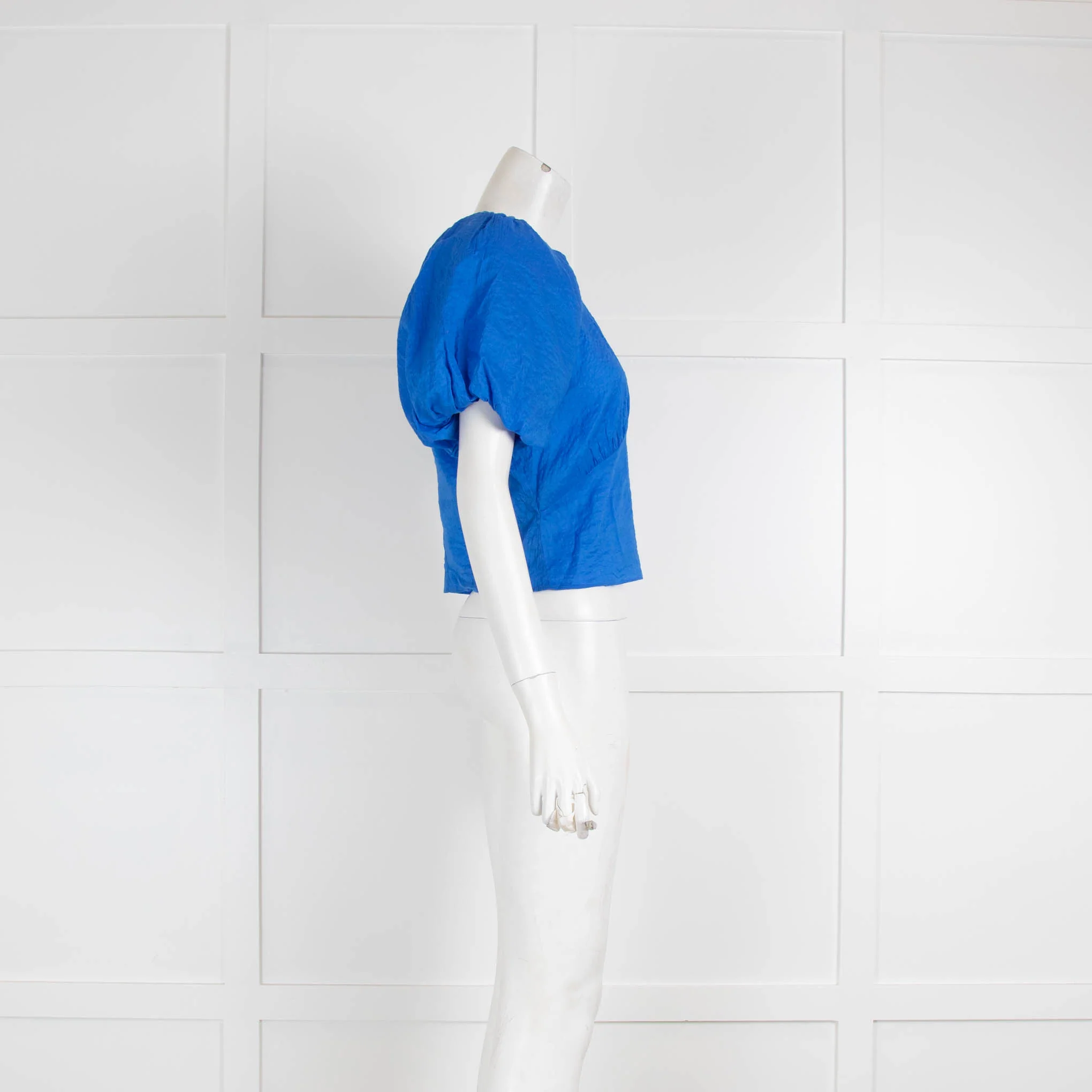 Frame Cornflower Blue Puff Sleeve Top - Image 2