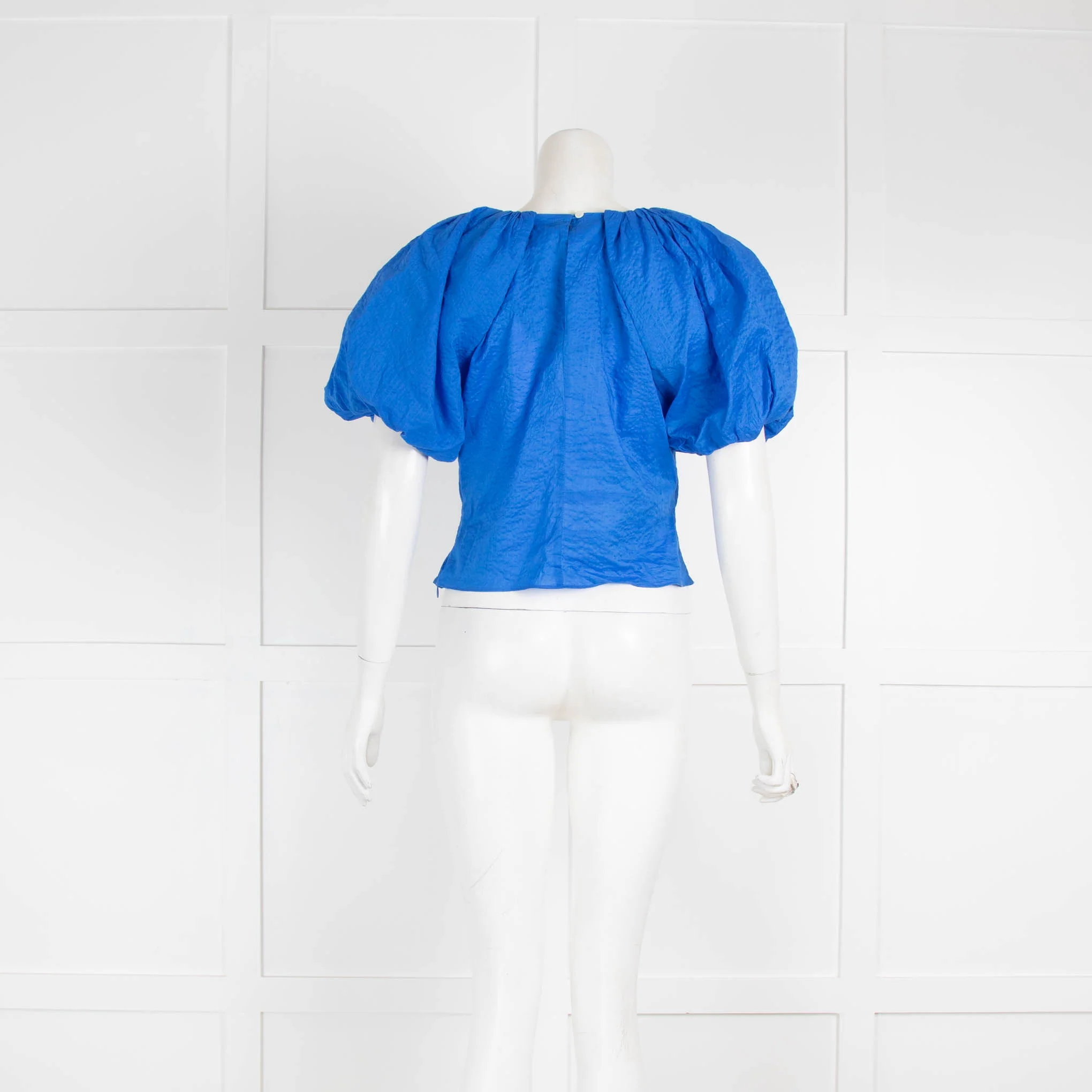 Frame Cornflower Blue Puff Sleeve Top - Image 3